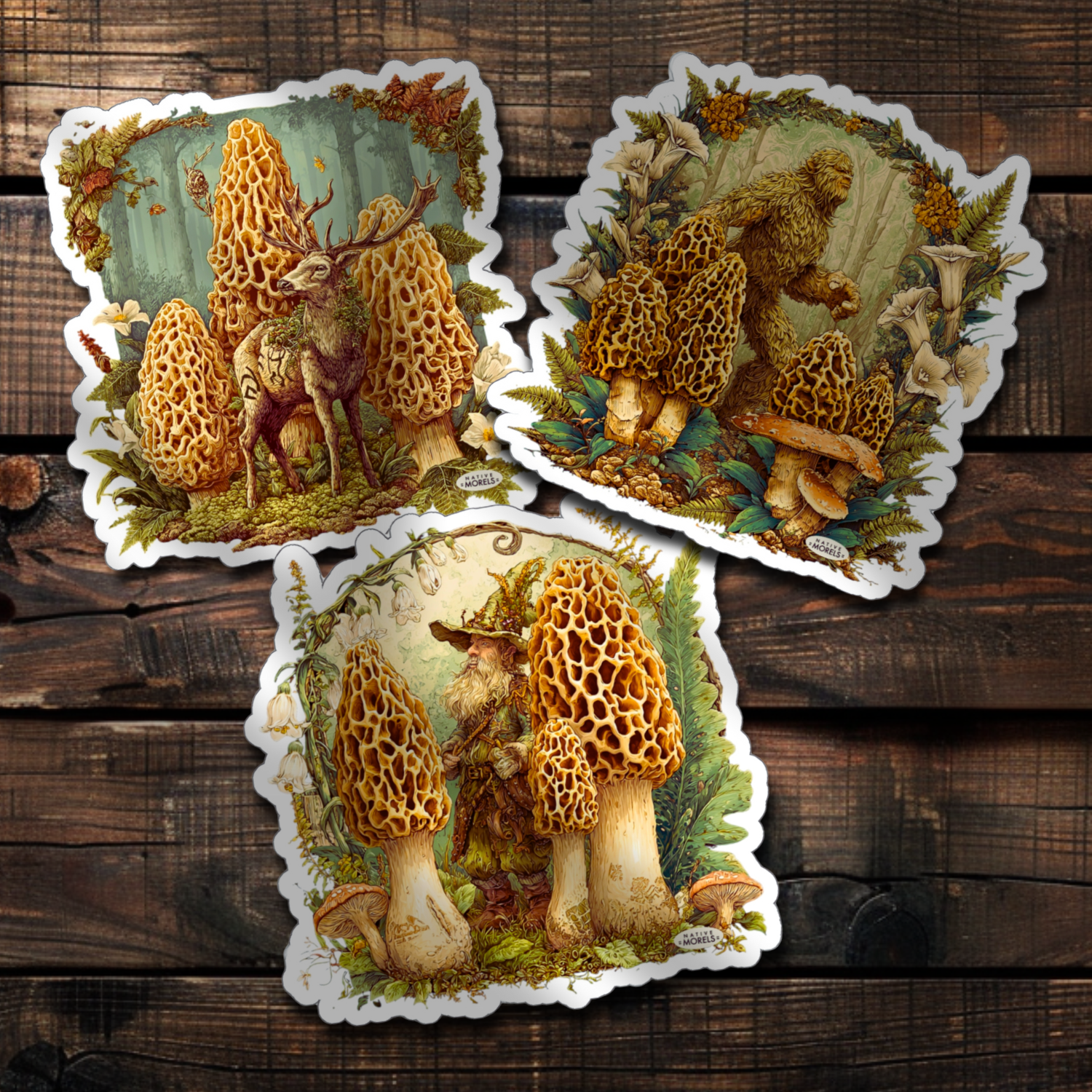 Mystical Forest & Morels Stickers