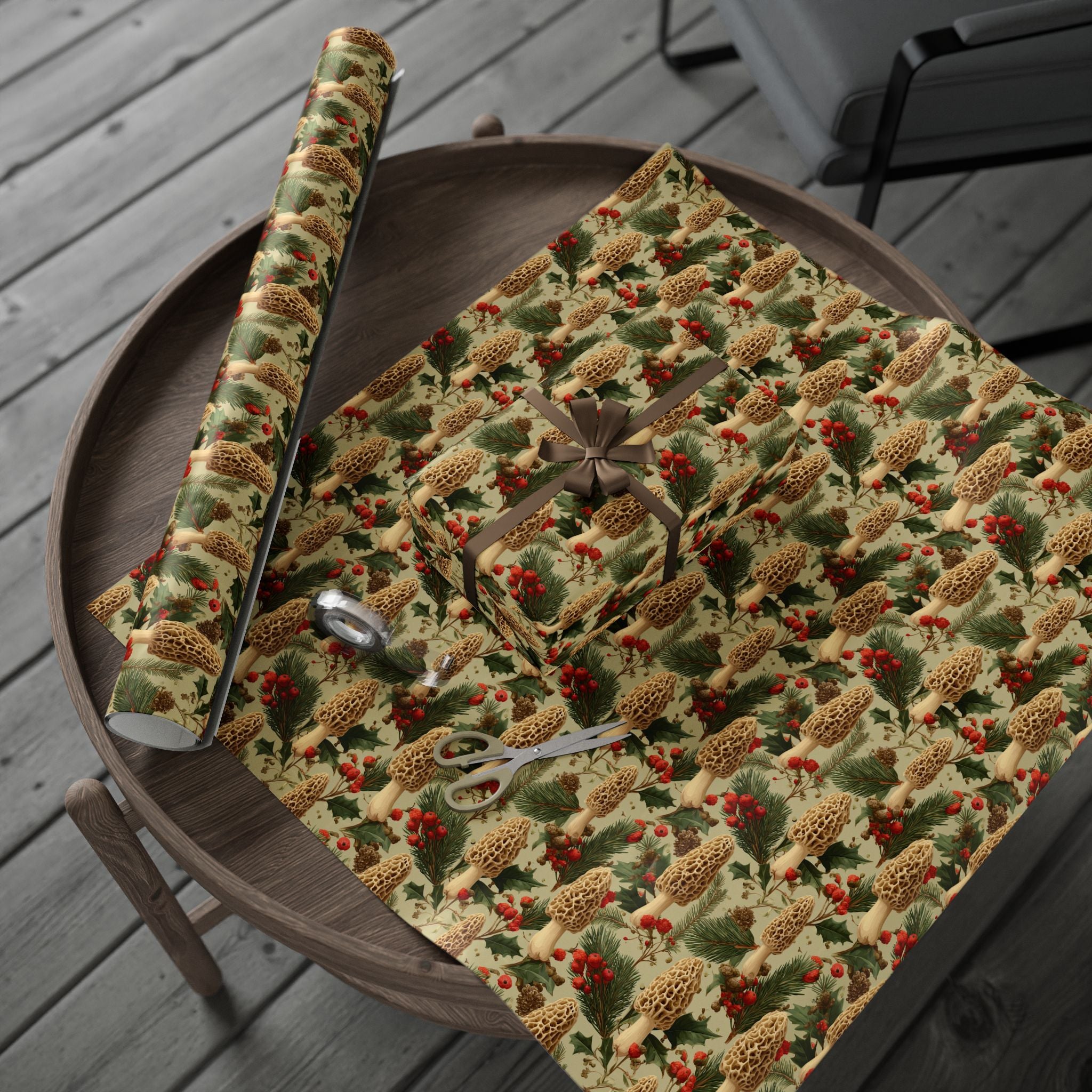 Holiday Morel Mushroom Wrapping Paper | Native Morels™
