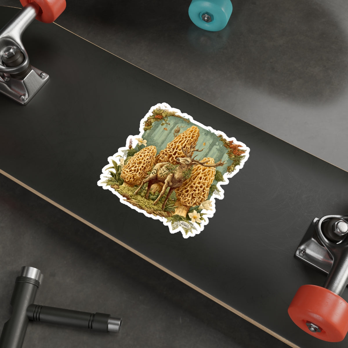 Stag & Morels Mystical Forest Die-Cut Decal