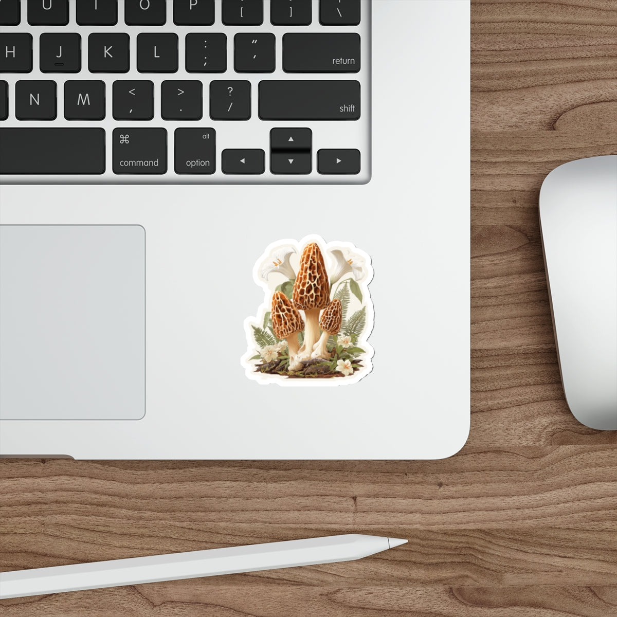 Woodland Morel Cluster Botanical Die-Cut Sticker