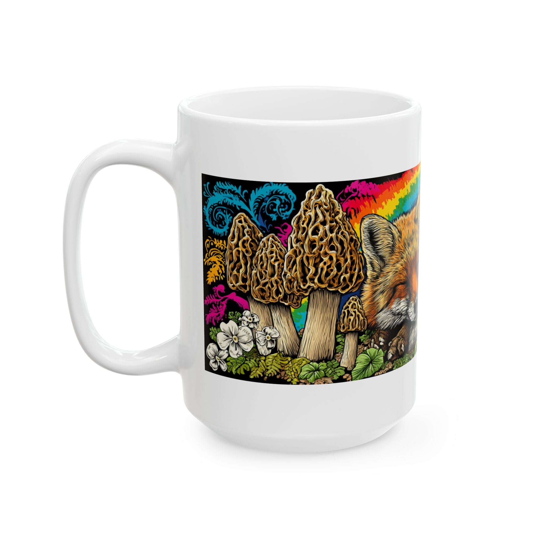 Red Fox & Morels Groovy Forest Mug