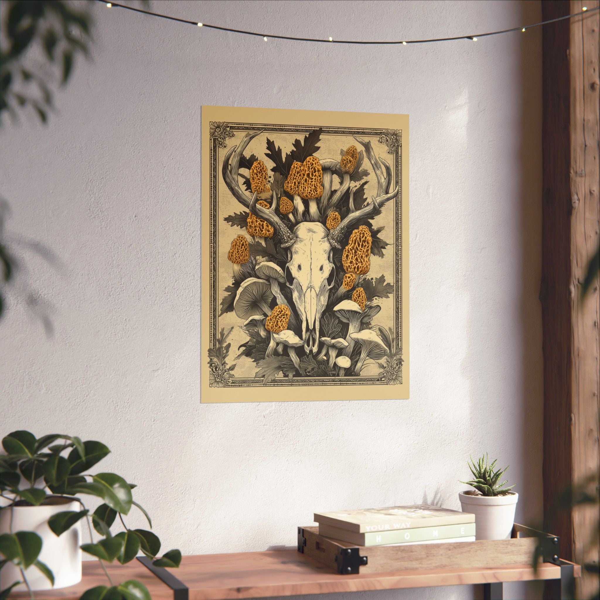 “Forest Rebirth” Morel Skull Art Print | Native Morels™