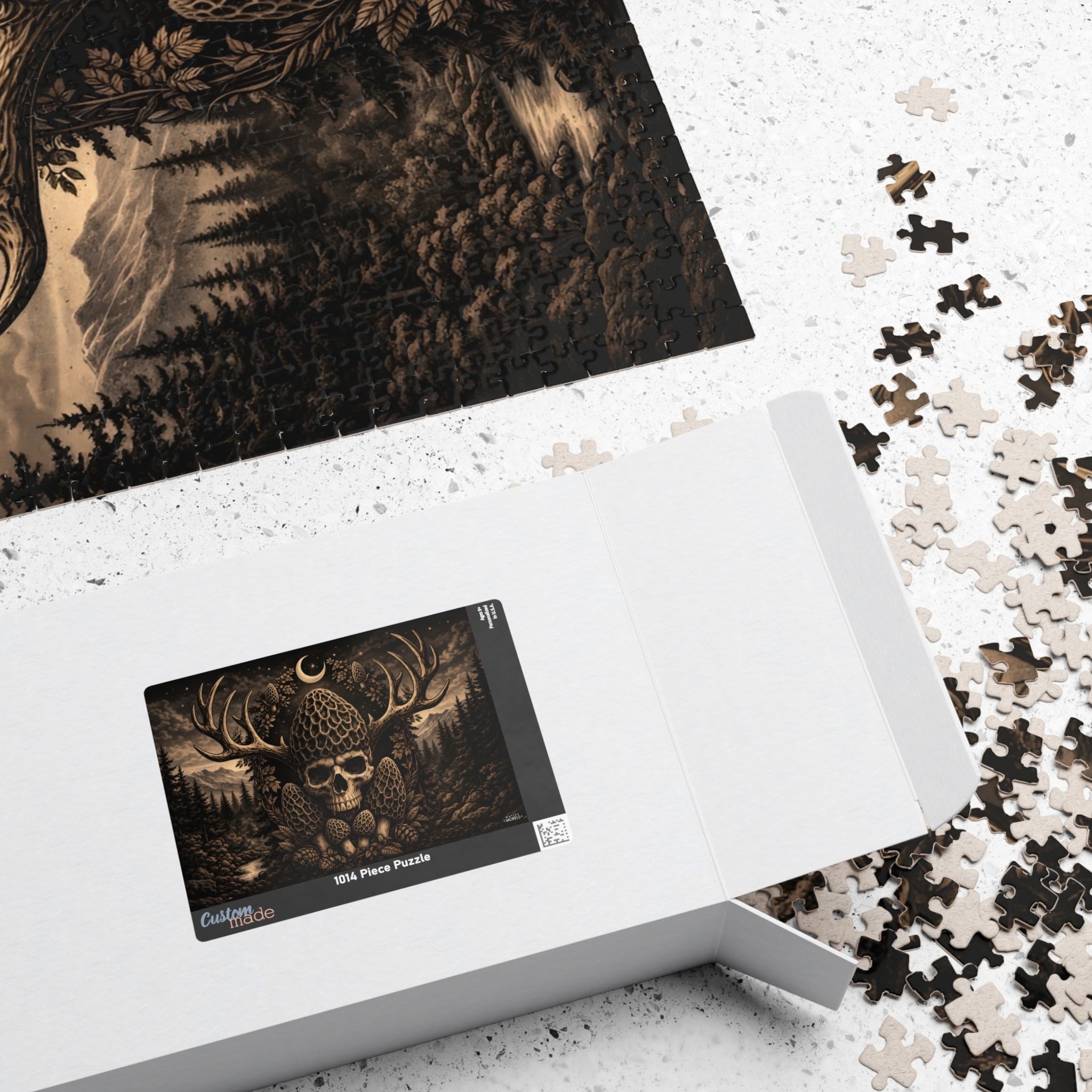 Morel Skull & Antlers Puzzle (1014 Pieces) | Native Morels™
