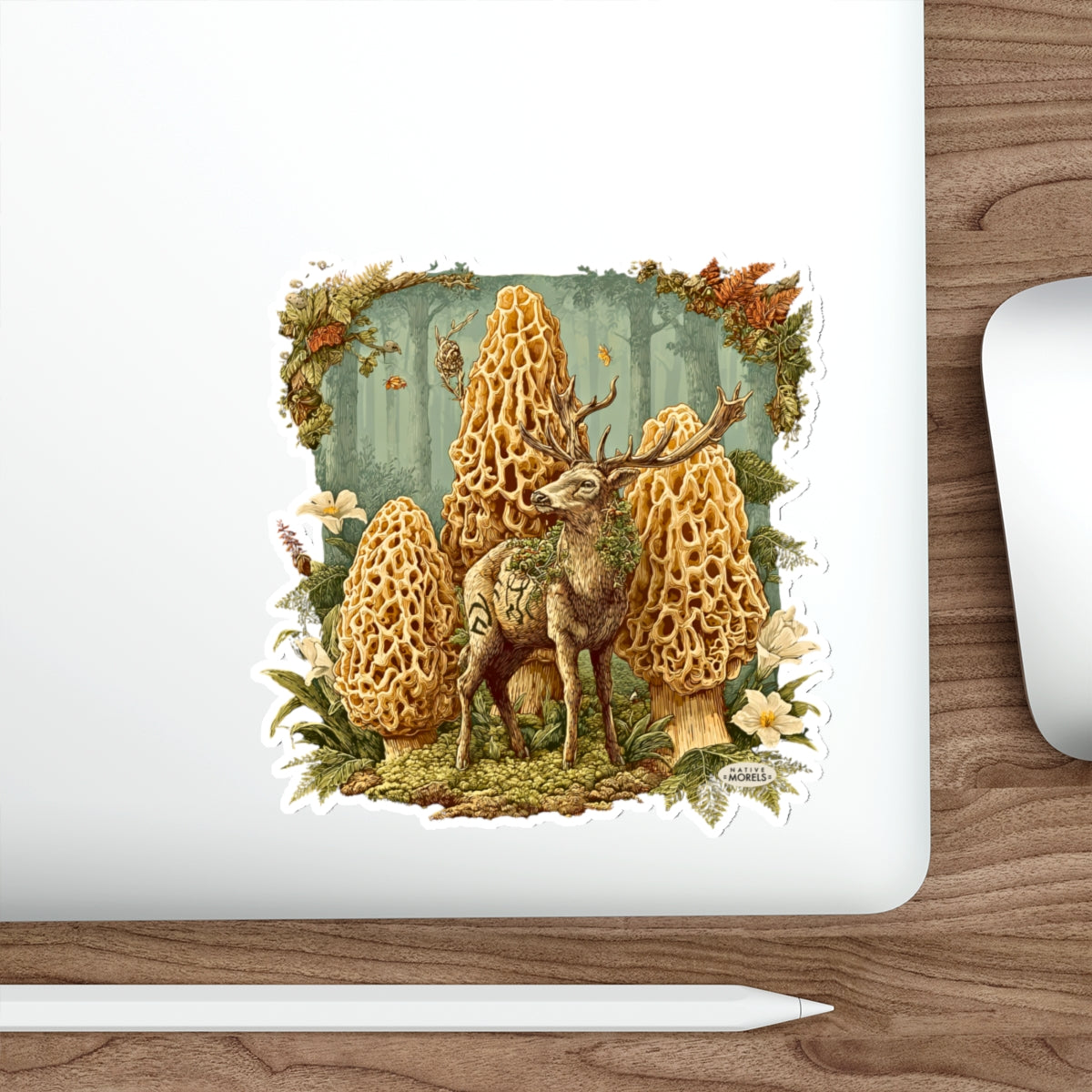 Stag & Morels Mystical Forest Die-Cut Decal