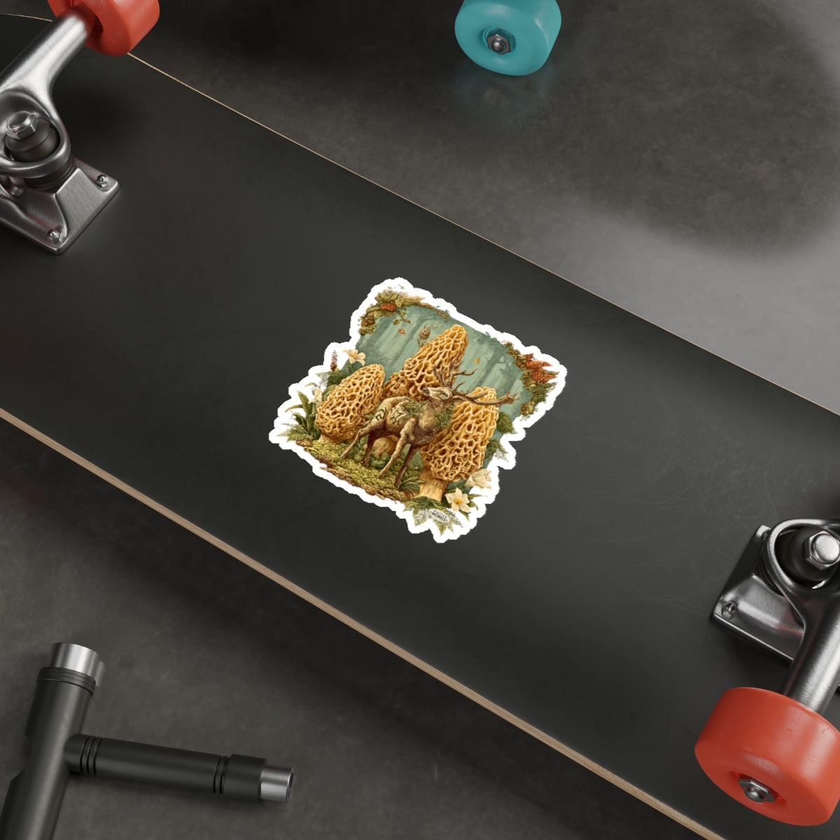 Stag & Morels Mystical Forest Die-Cut Decal