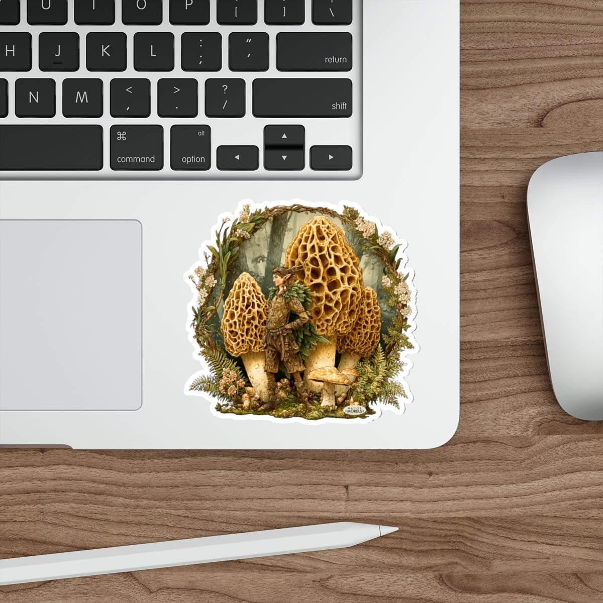 Ranger Elf & Morels Mystical Forest Die-Cut Decal