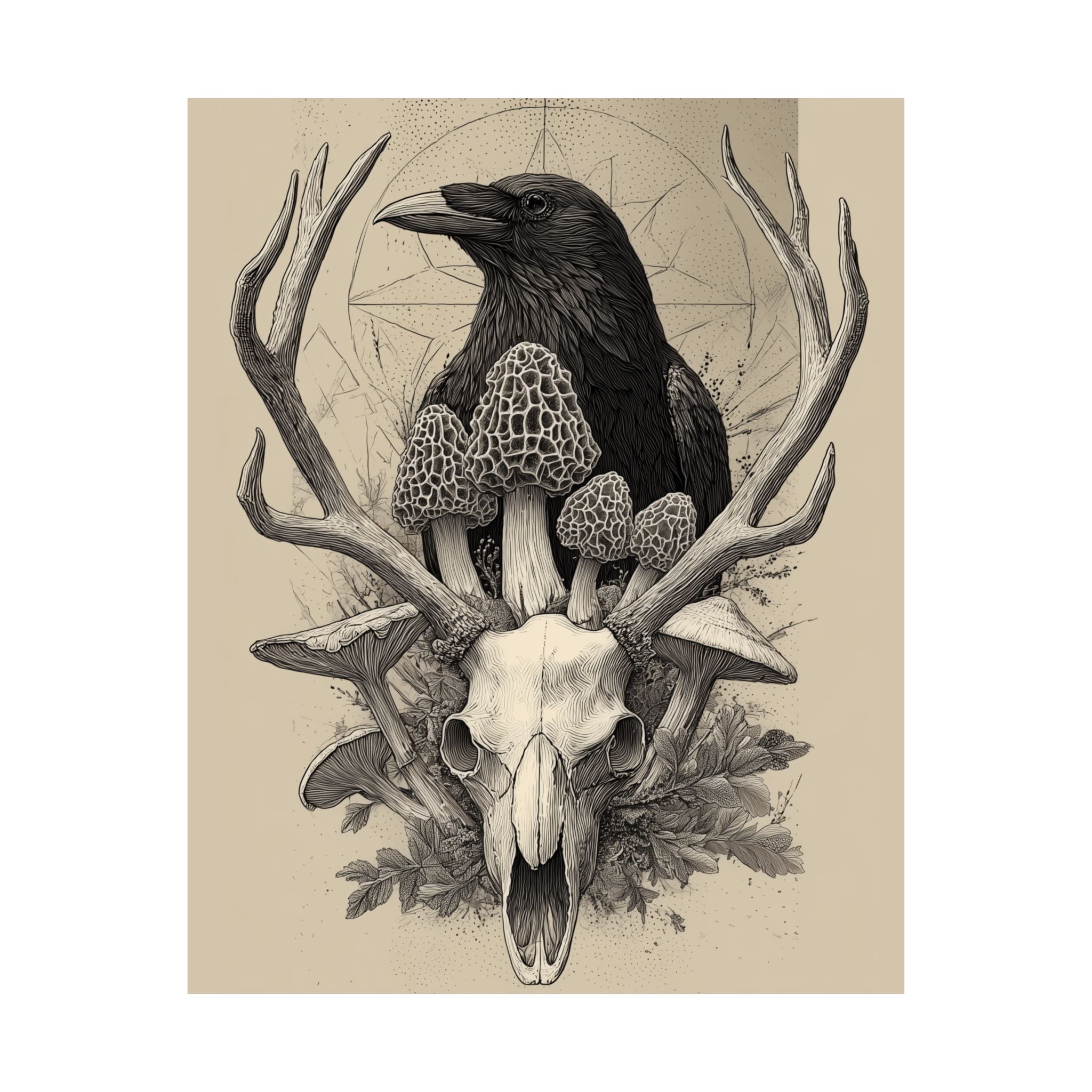 “Ravenwatch Crown” Spring Forest Art Print | Native Morels™