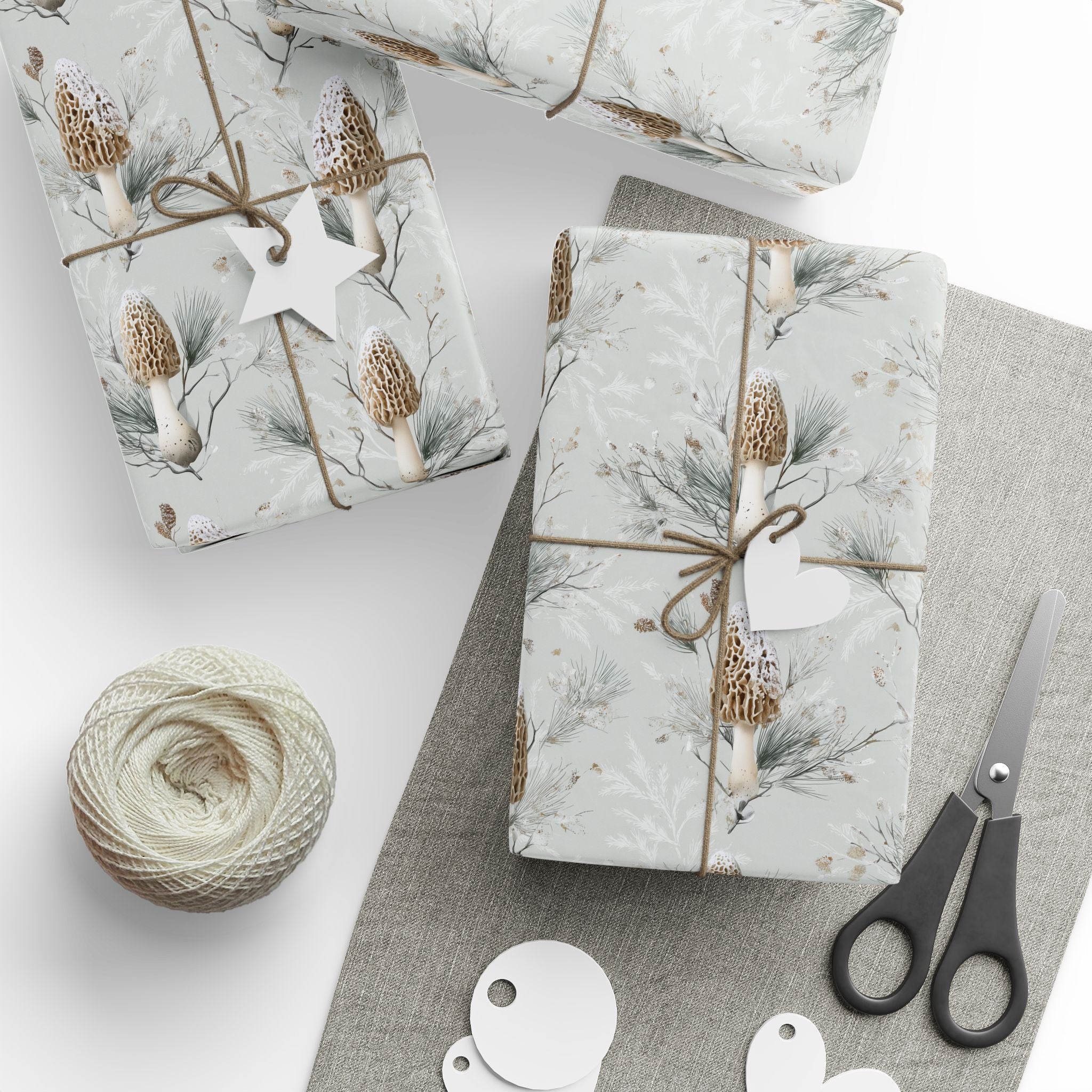 Winter Wonderland Morel Wrapping Paper | Native Morels™