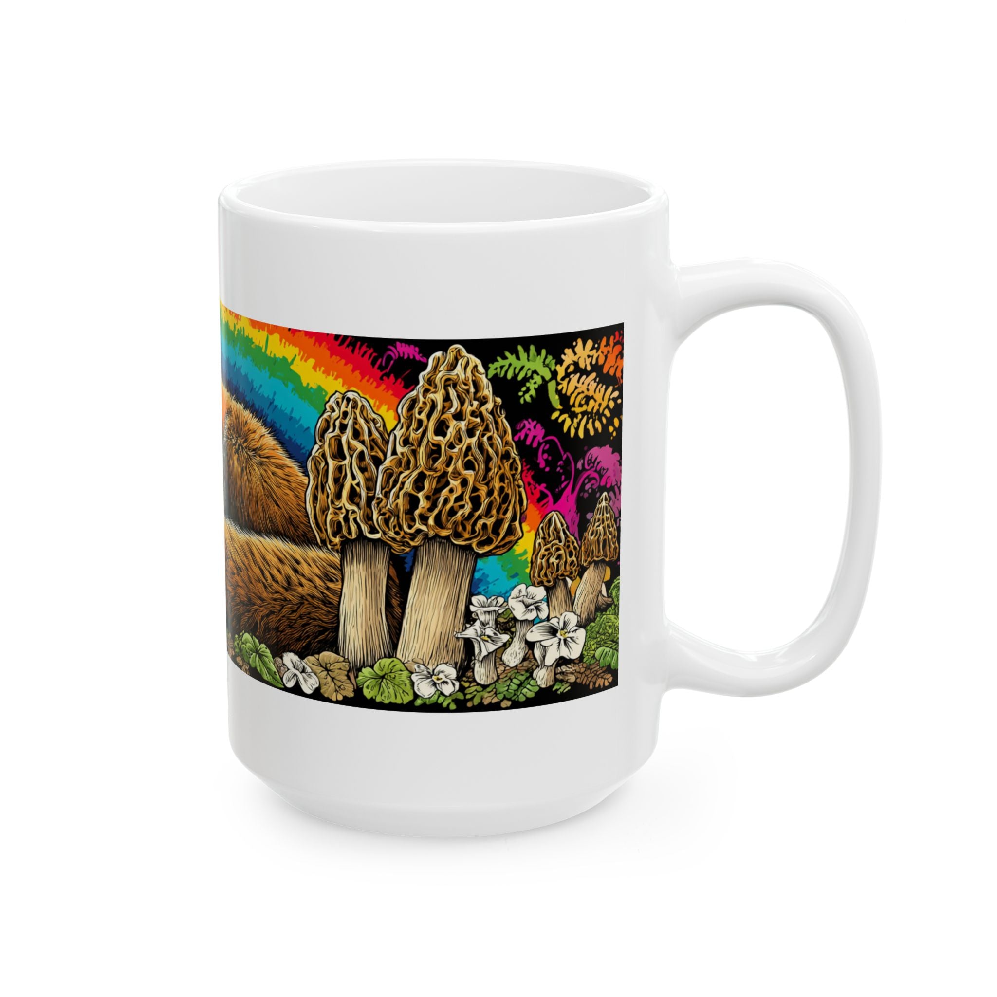 Red Fox & Morels Groovy Forest Mug