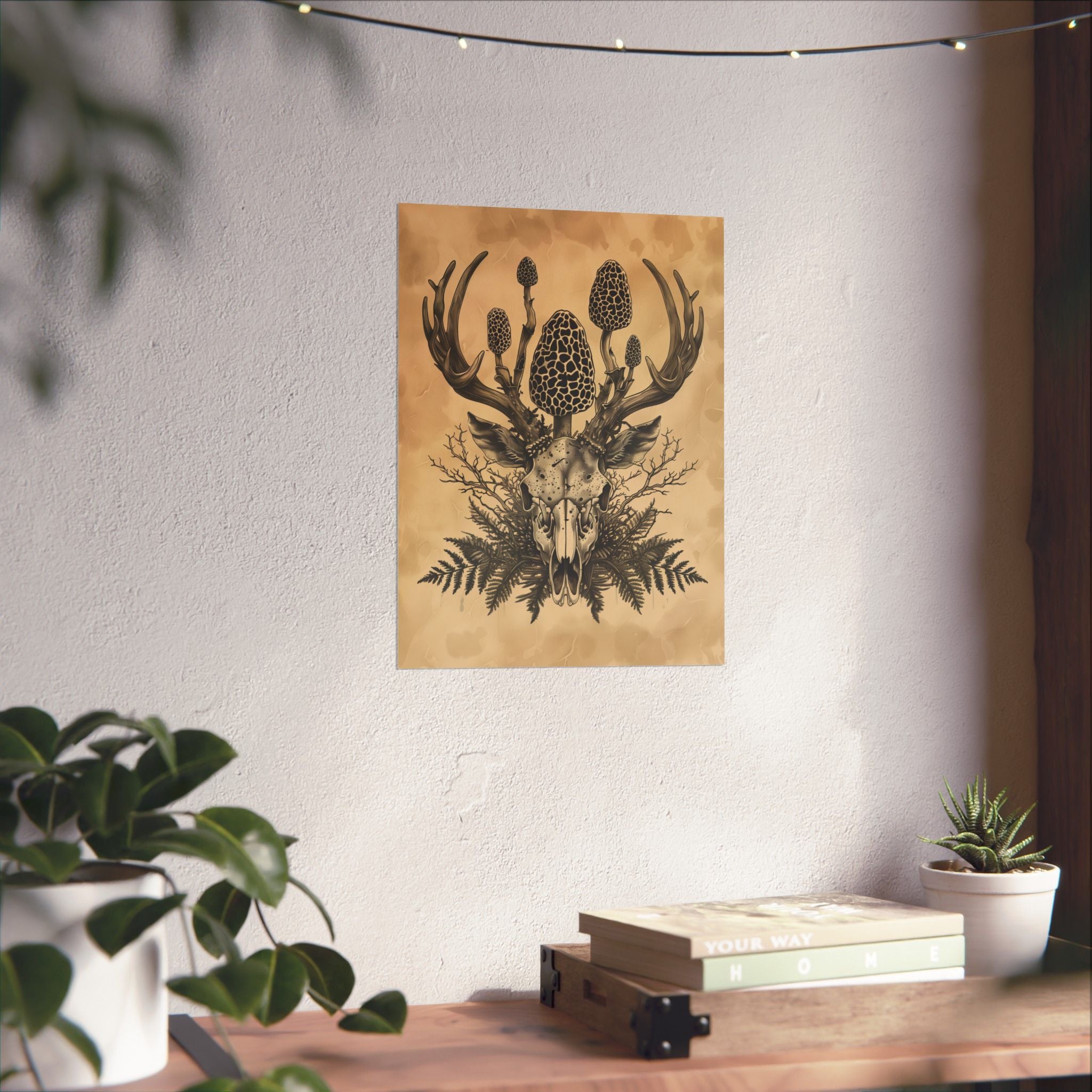“MOREL BUCK SKULL” ART PRINT | NATIVE MORELS™