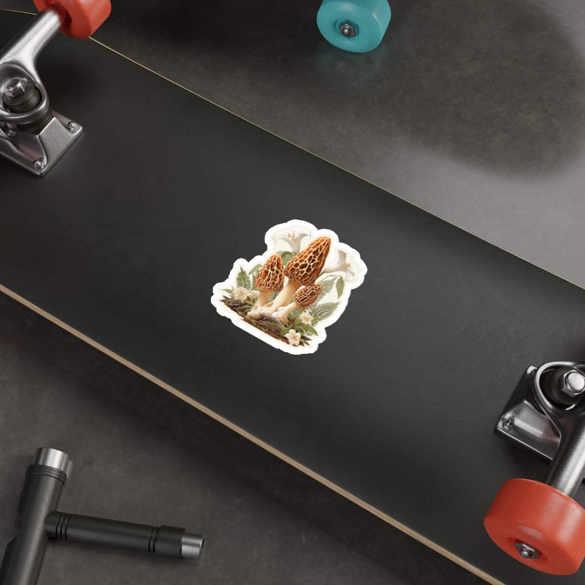 Woodland Morel Cluster Botanical Die-Cut Sticker