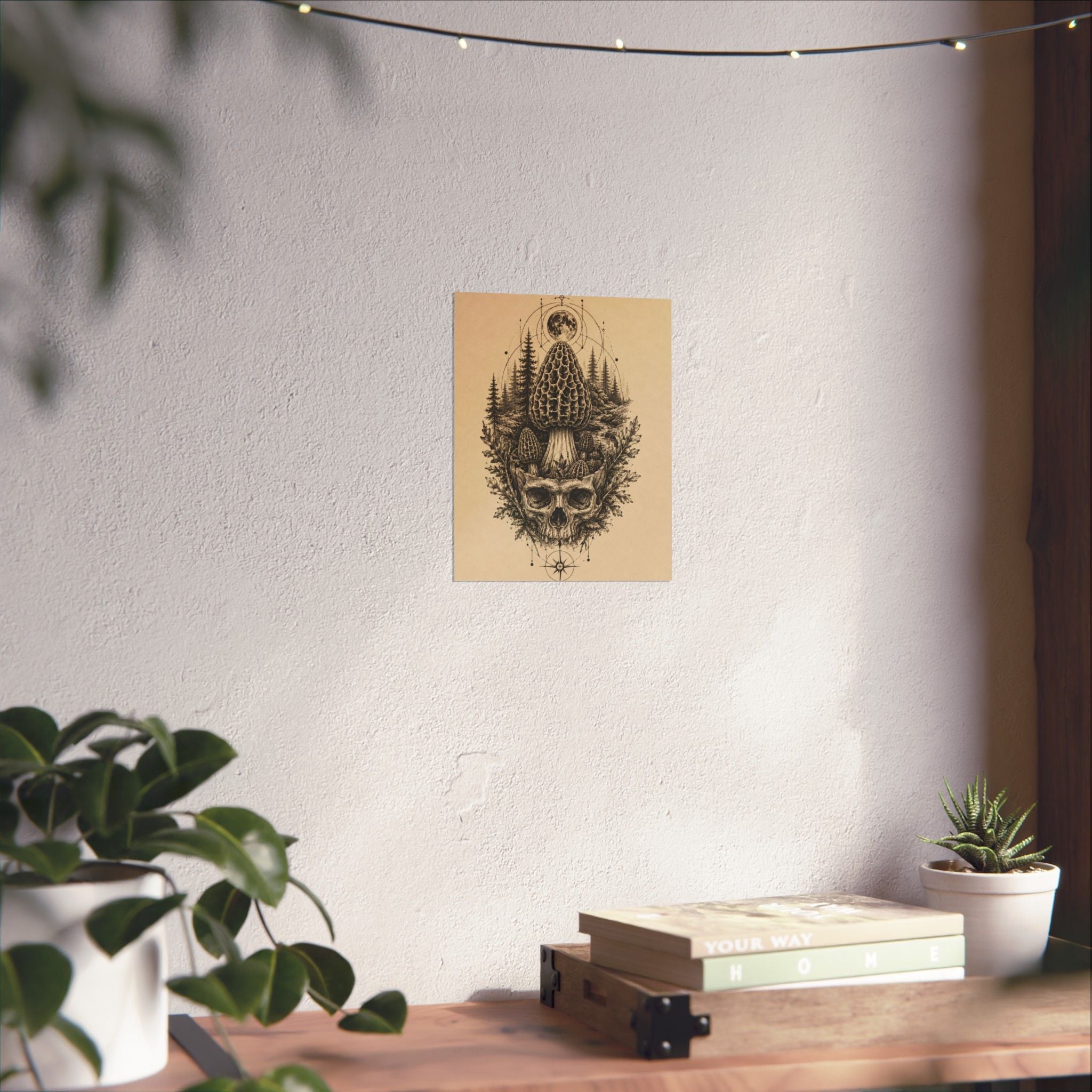 Moonlit Morel Relic” Forest Morel Art Print | Native Morels™