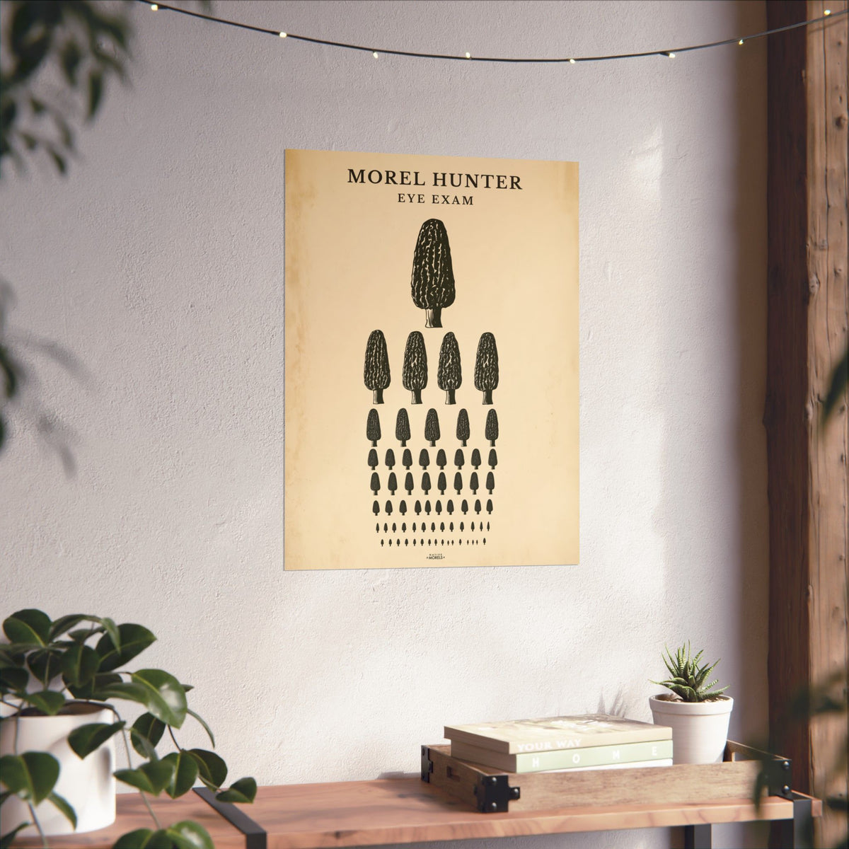 Morel Hunter Eye Exam” Morel Mushroom Art Print by Native Morels™
