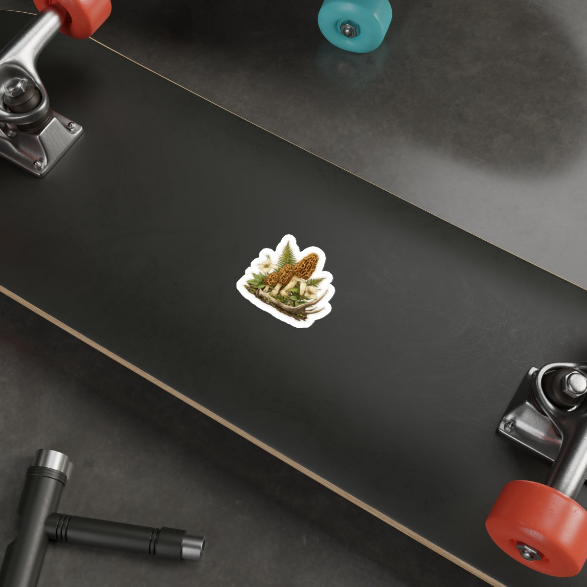 Morel & Antler Cluster Botanical Die-Cut Sticker