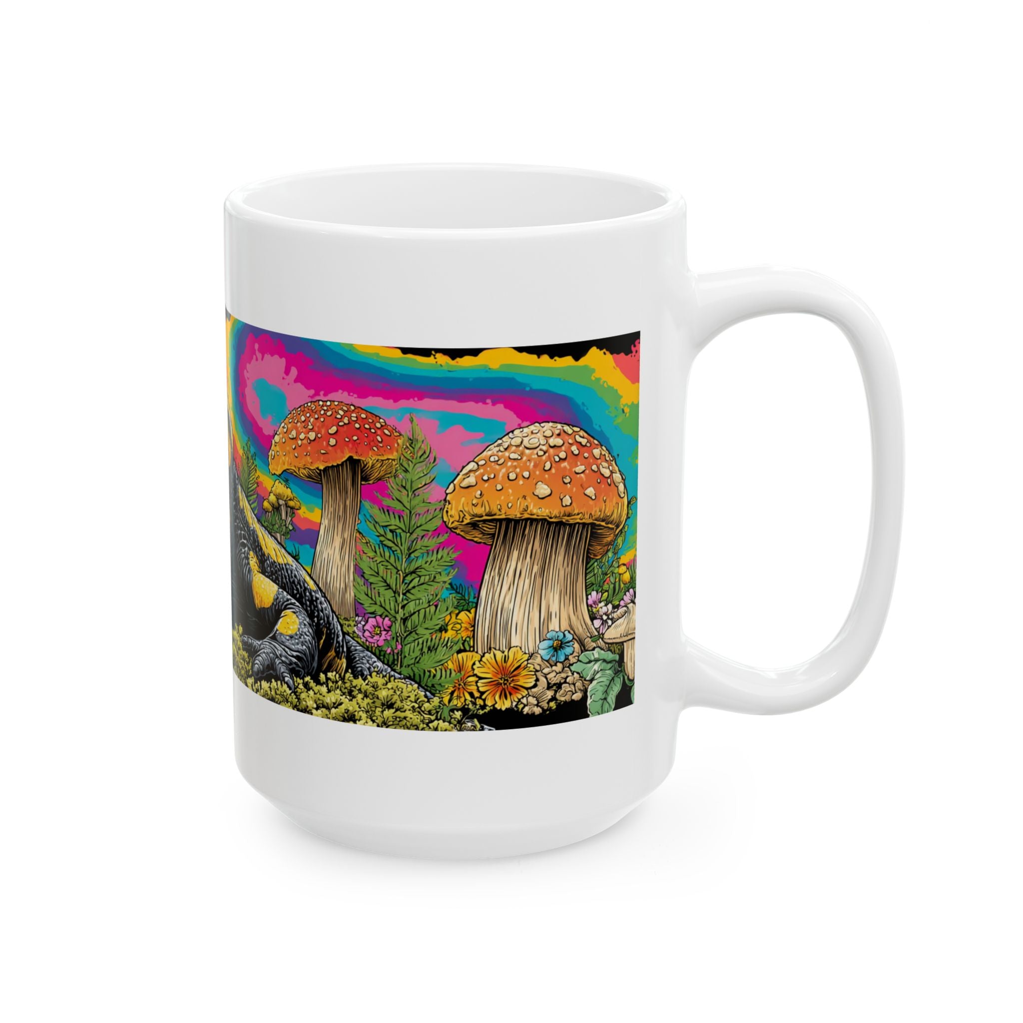 Tiger Salamander & Morels Groovy Forest Mug