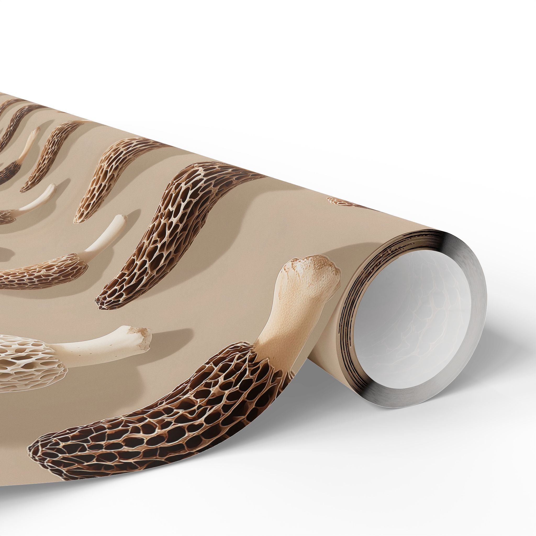 Morel Mushroom Forest Pattern Wrapping Paper | Native Morels™