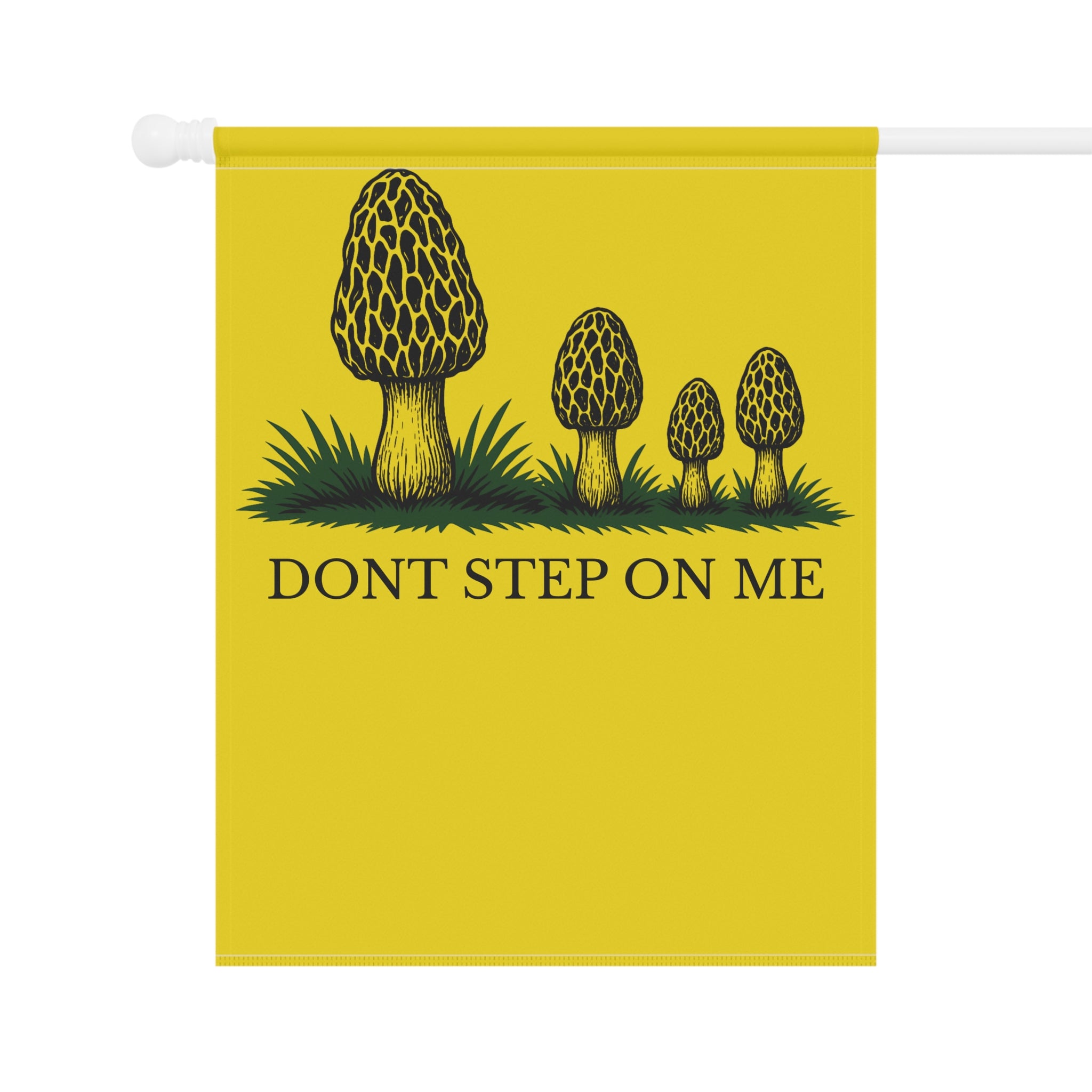 Don’t Step On Me Morel Garden Flag | Gadsden Parody Banner – Native Morels™