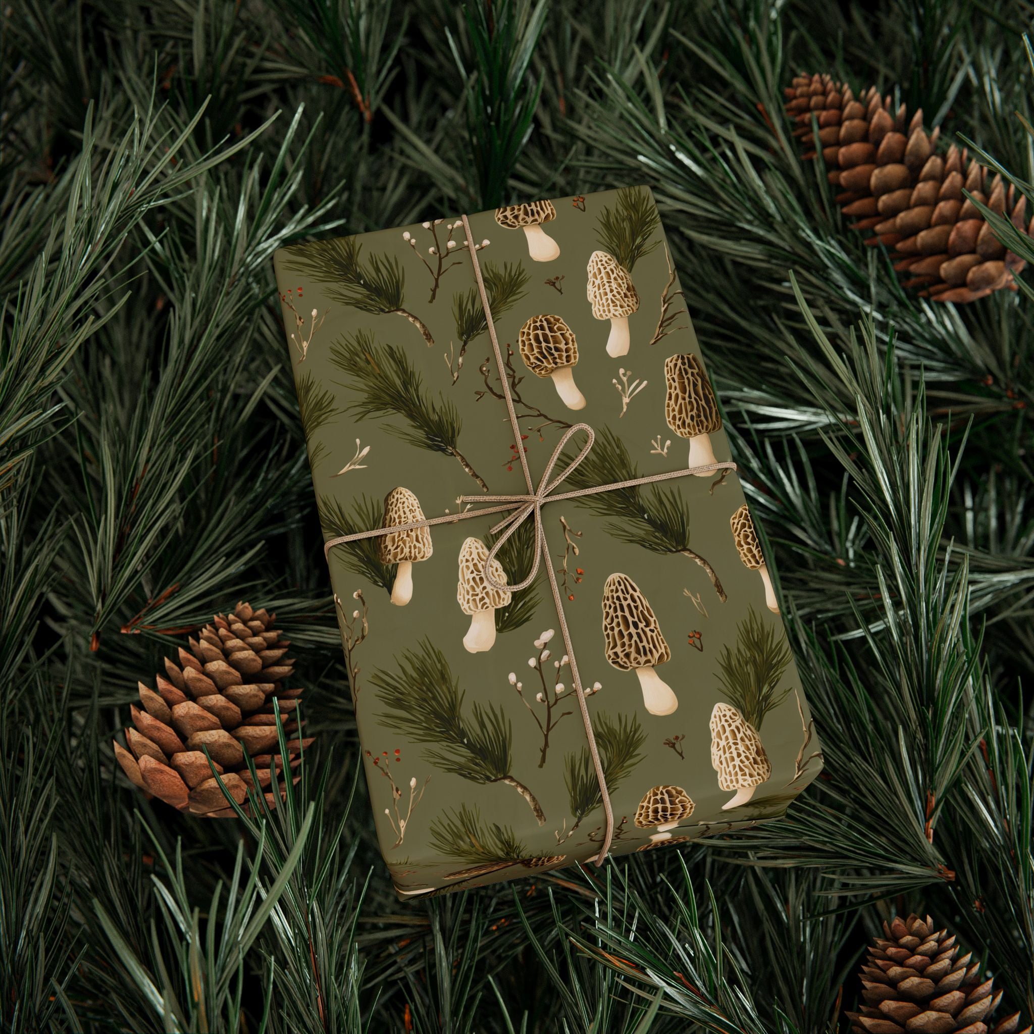 Sage Forest Morel Wrapping Paper | Native Morels™