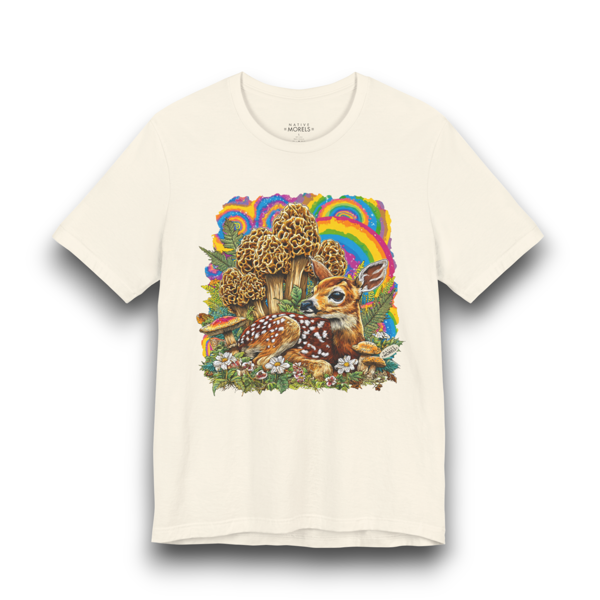 White-Tailed Deer Fawn Groovy Forest Tee | Native Morels™