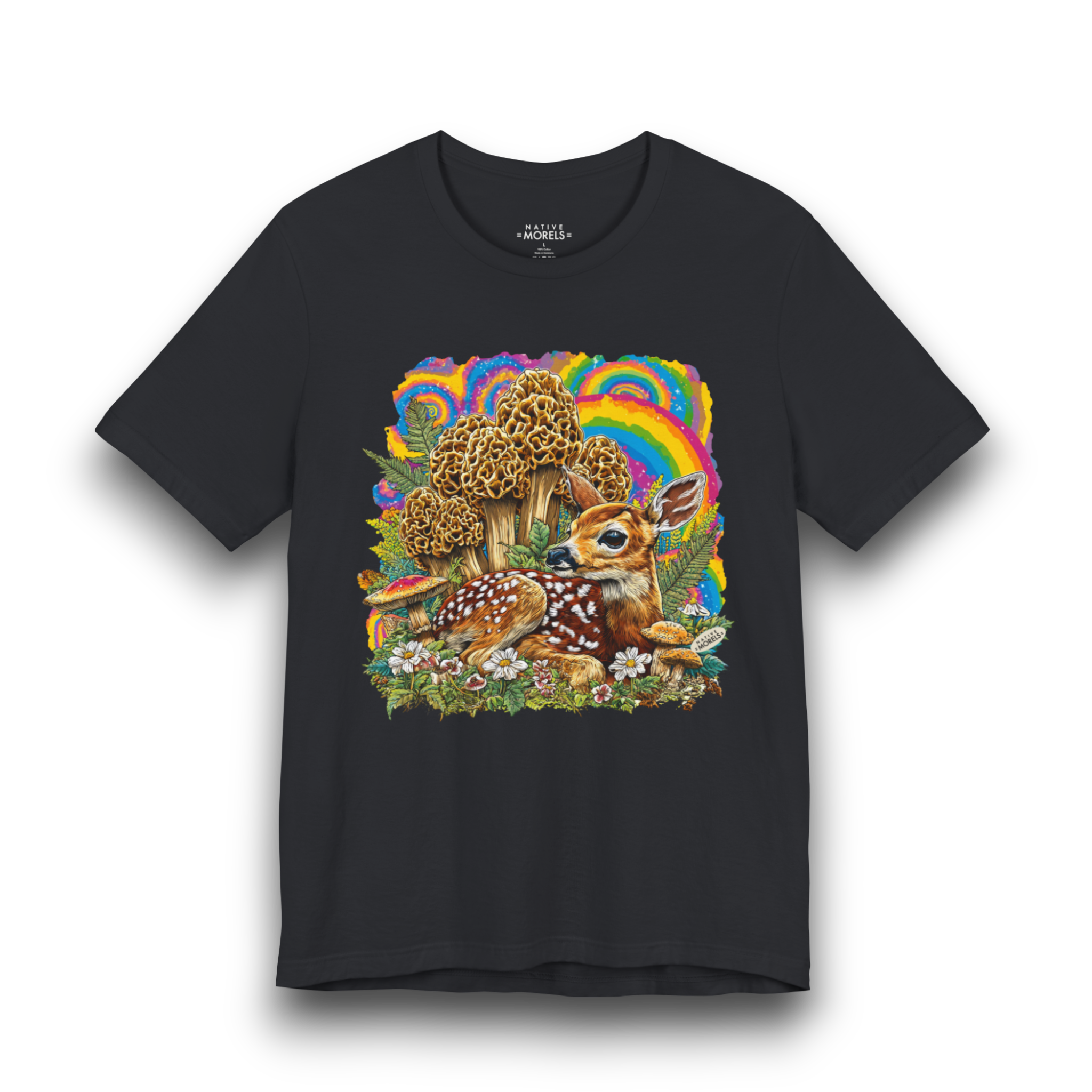 White-Tailed Deer Fawn Groovy Forest Tee | Native Morels™