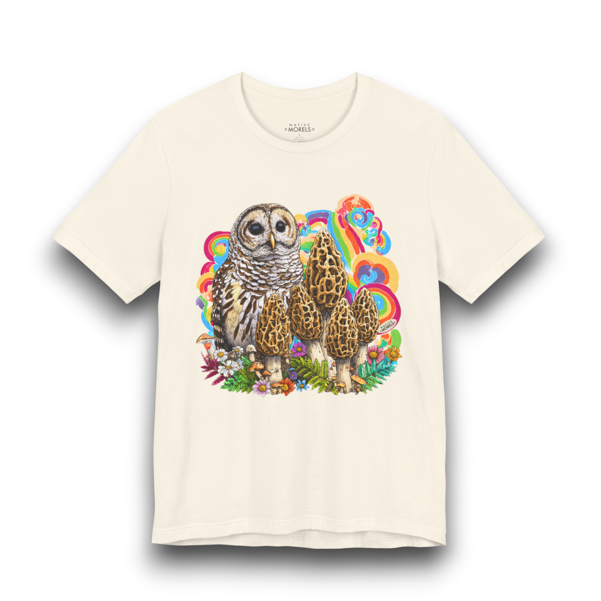 Barred Owl Groovy Forest Tee | Native Morels™