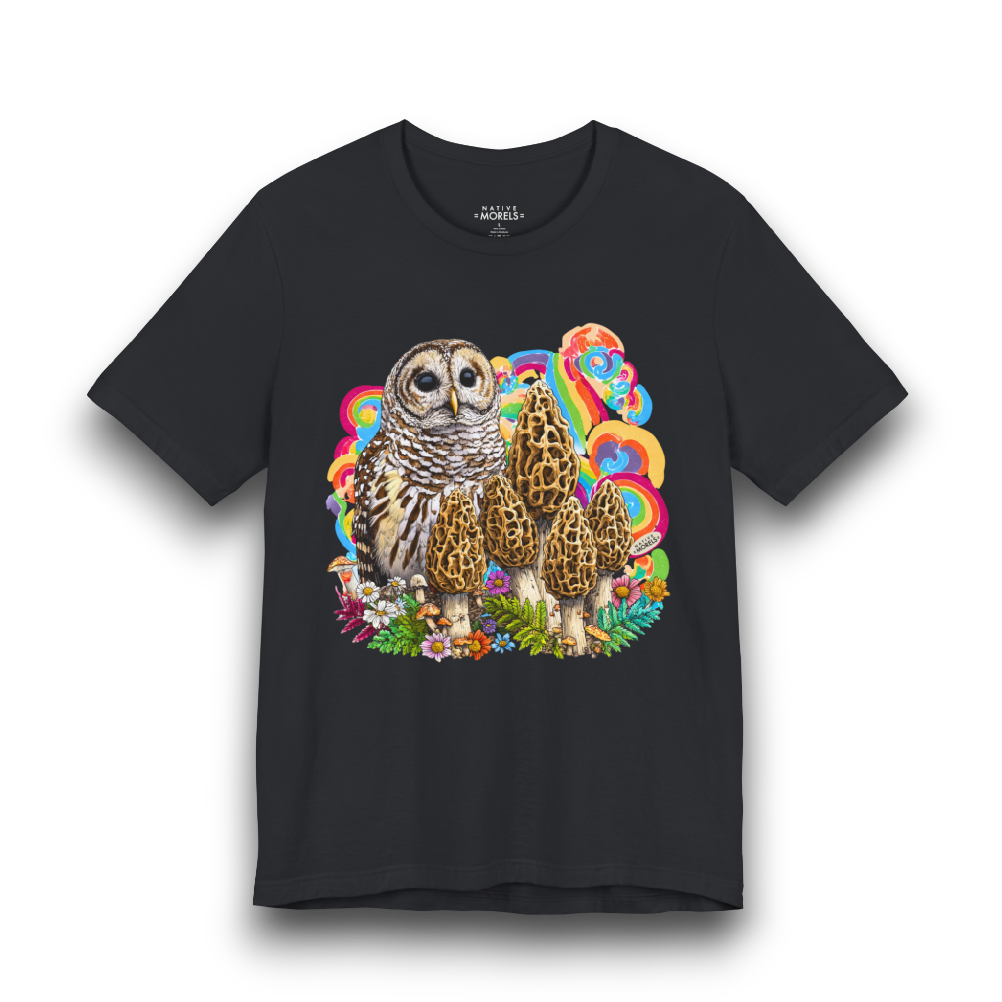 Barred Owl Groovy Forest Tee | Native Morels™