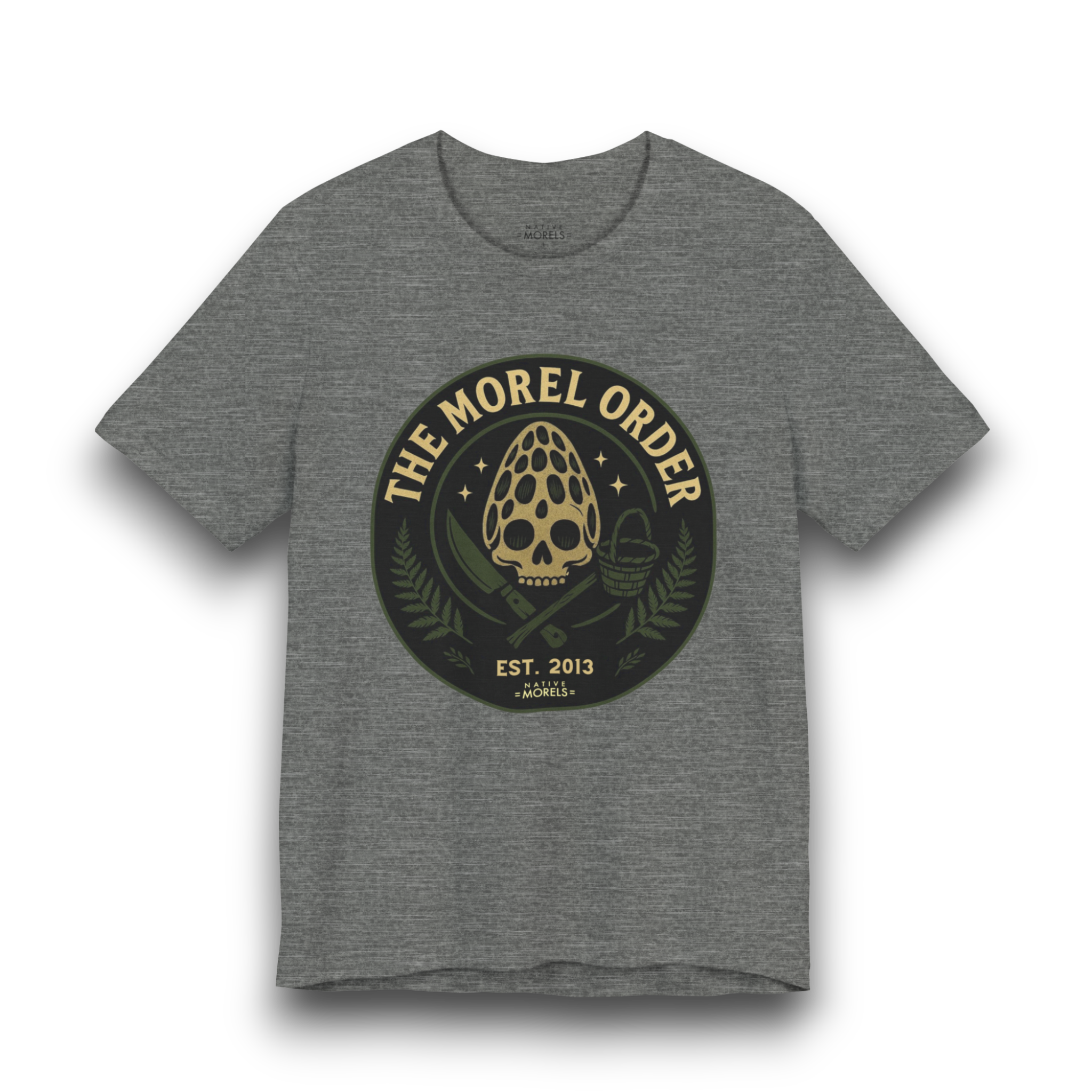 “The Morel Order” Foraging Emblem T-Shirt | Native Morels™