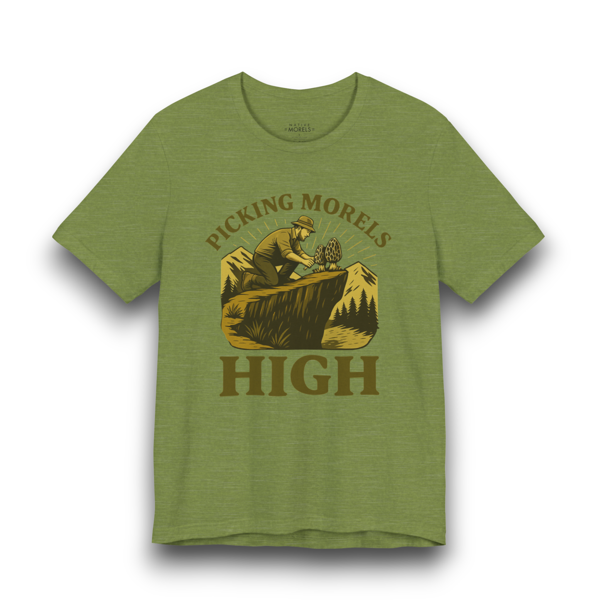 "Picking Morels High" Morel Mushroom T-Shirt | Native Morels™