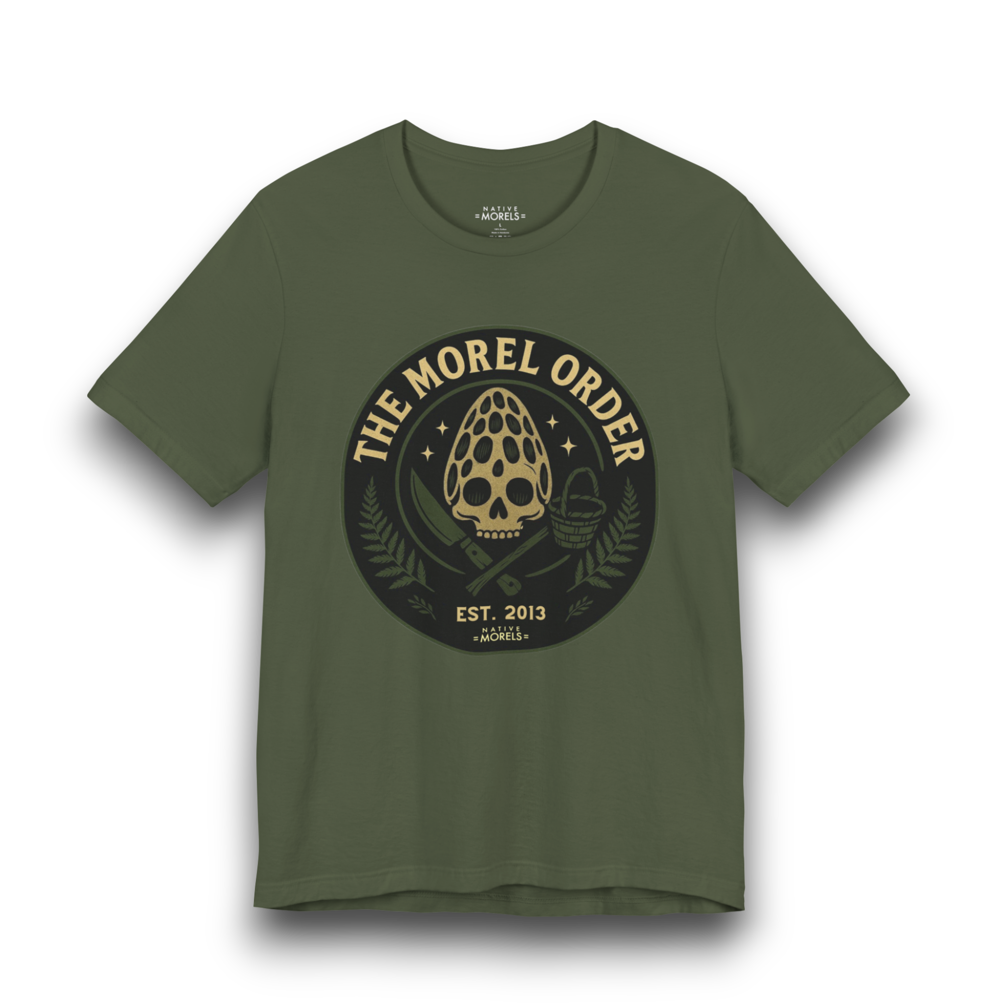 “The Morel Order” Foraging Emblem T-Shirt | Native Morels™