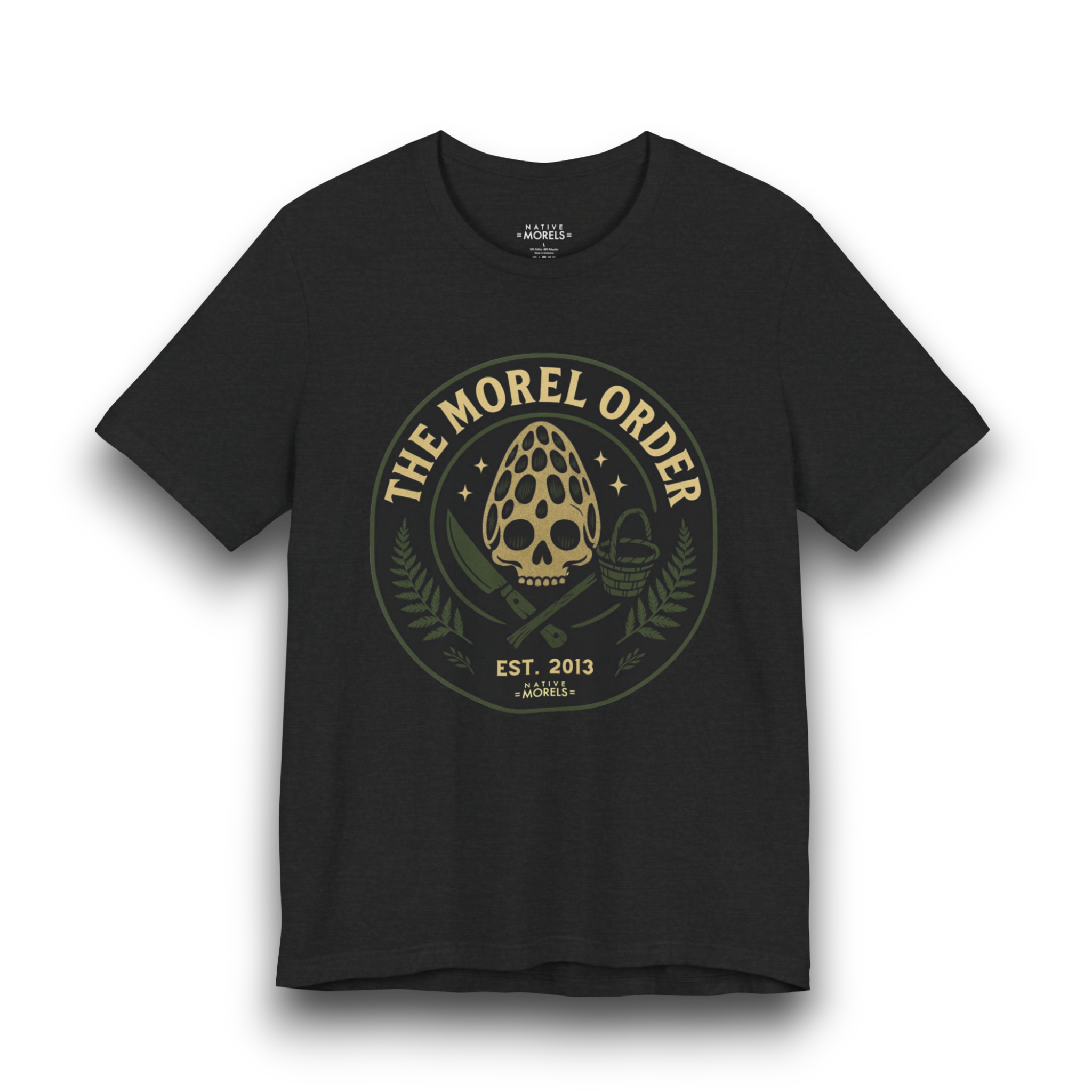 “The Morel Order” Foraging Emblem T-Shirt | Native Morels™