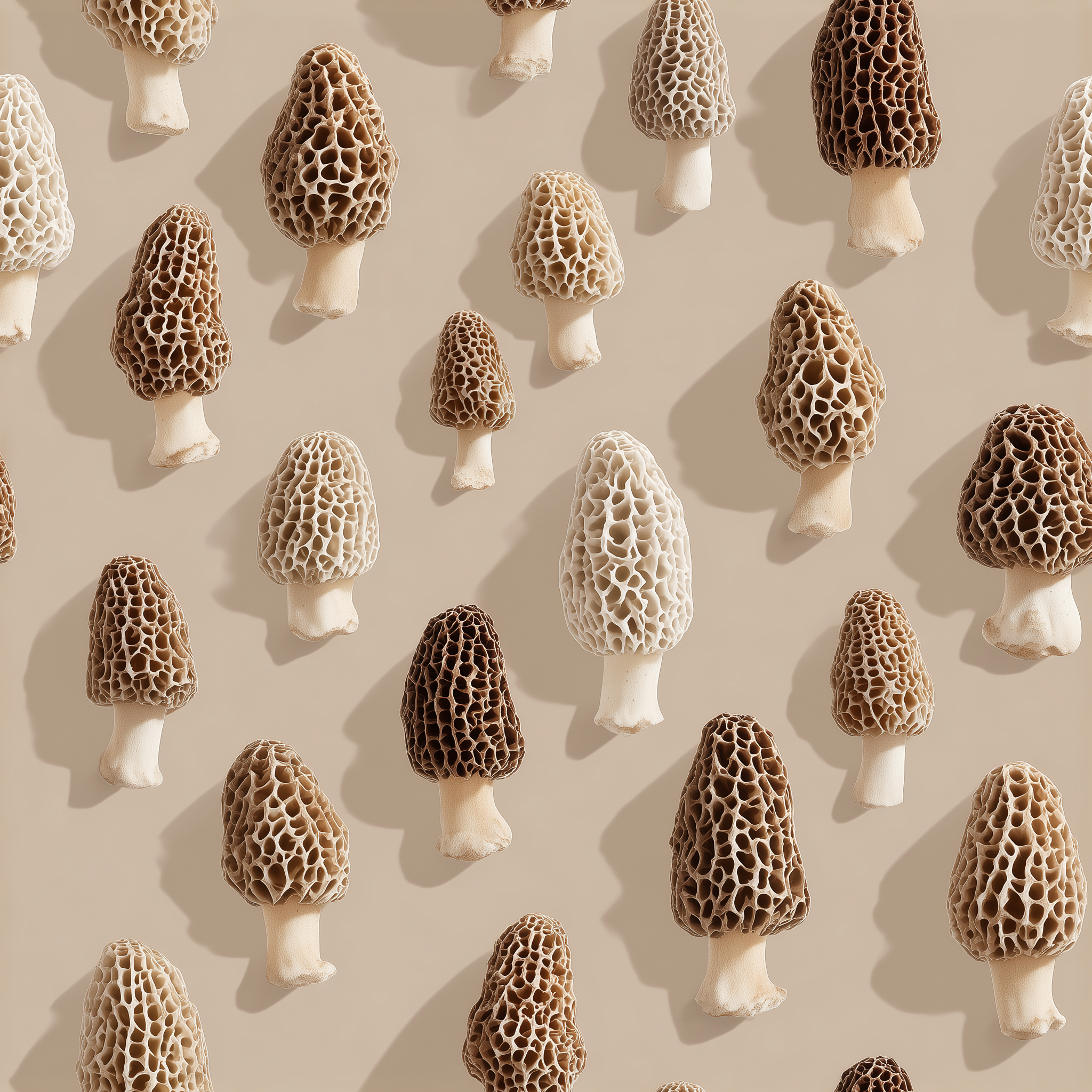 Morel Mushroom Forest Pattern Wrapping Paper | Native Morels™