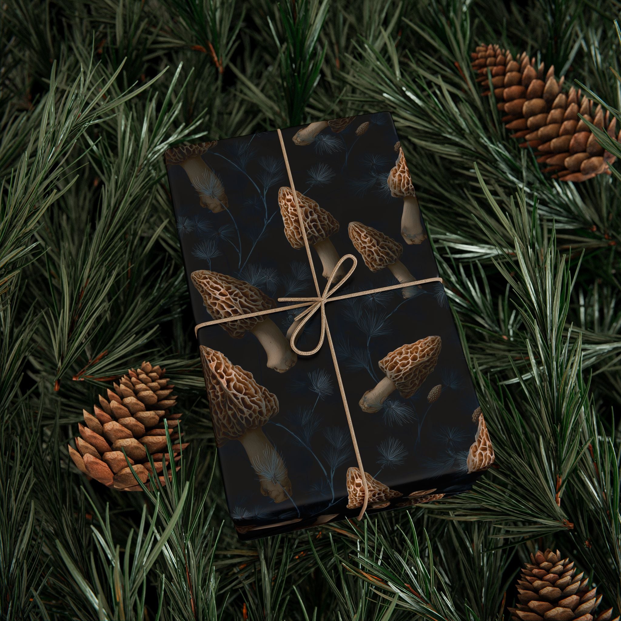 Midnight Forest Morel Wrapping Paper | Native Morels™
