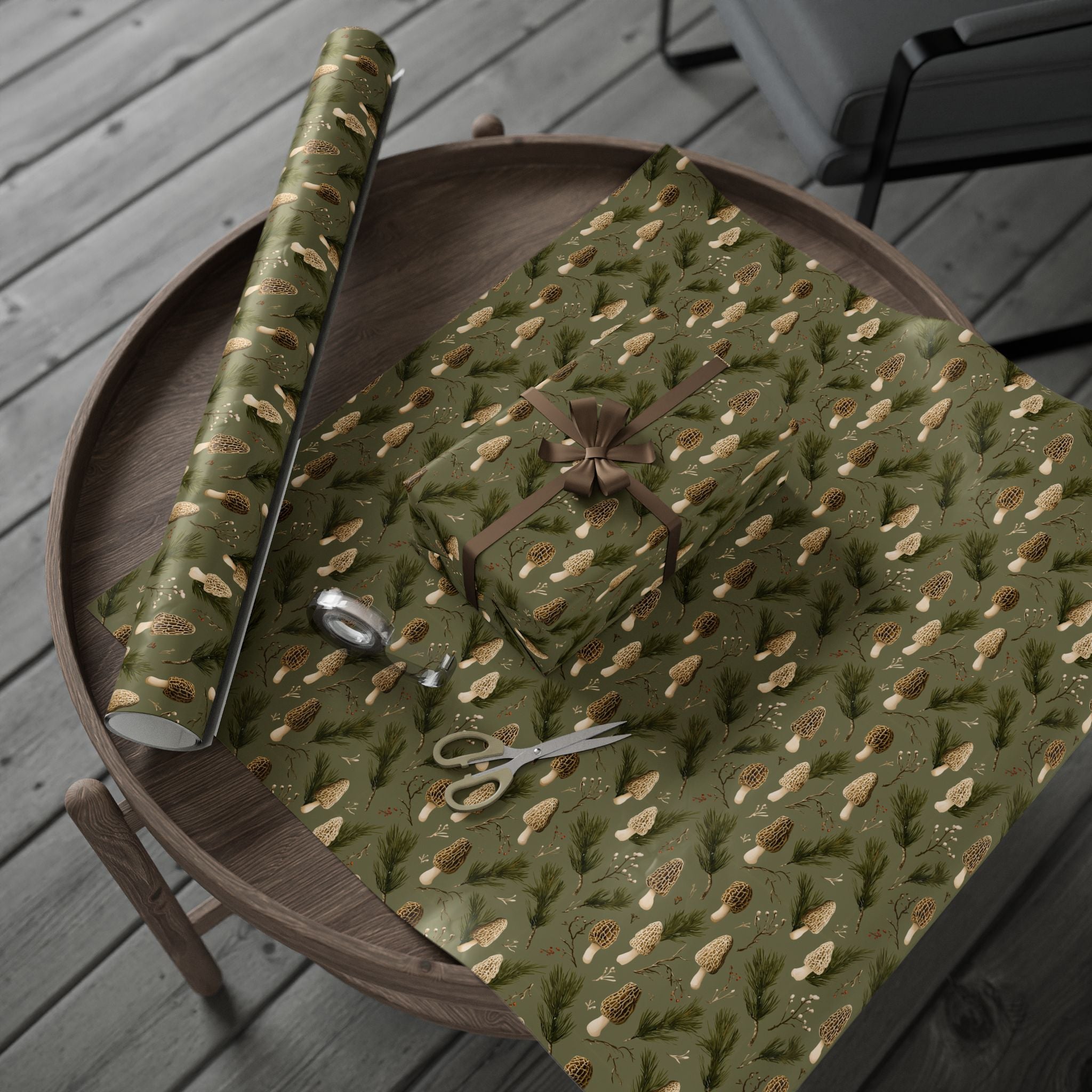 Sage Forest Morel Wrapping Paper | Native Morels™