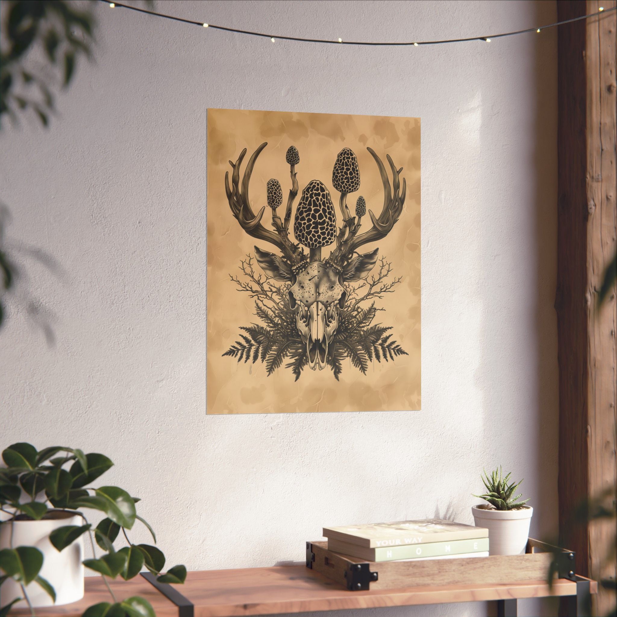 “MOREL BUCK SKULL” ART PRINT | NATIVE MORELS™