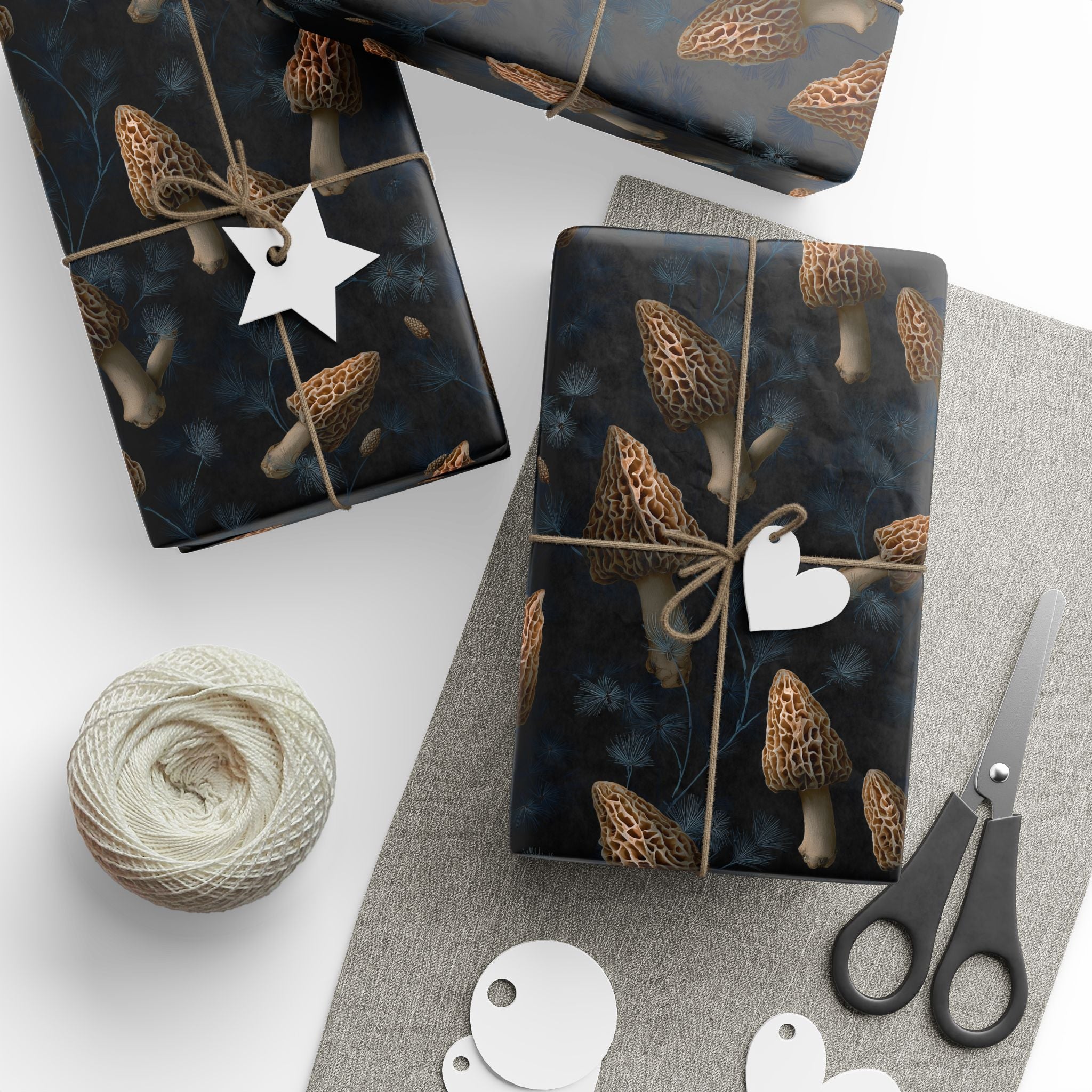 Midnight Forest Morel Wrapping Paper | Native Morels™