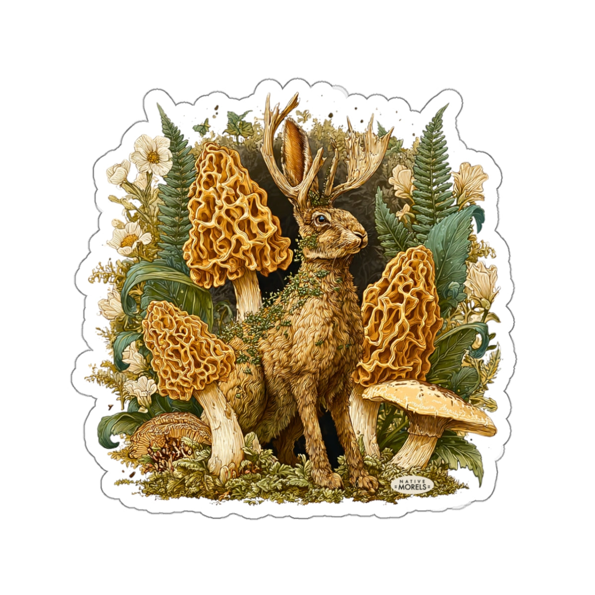 Jackalope & Morels Mystical Forest Die-Cut Decal