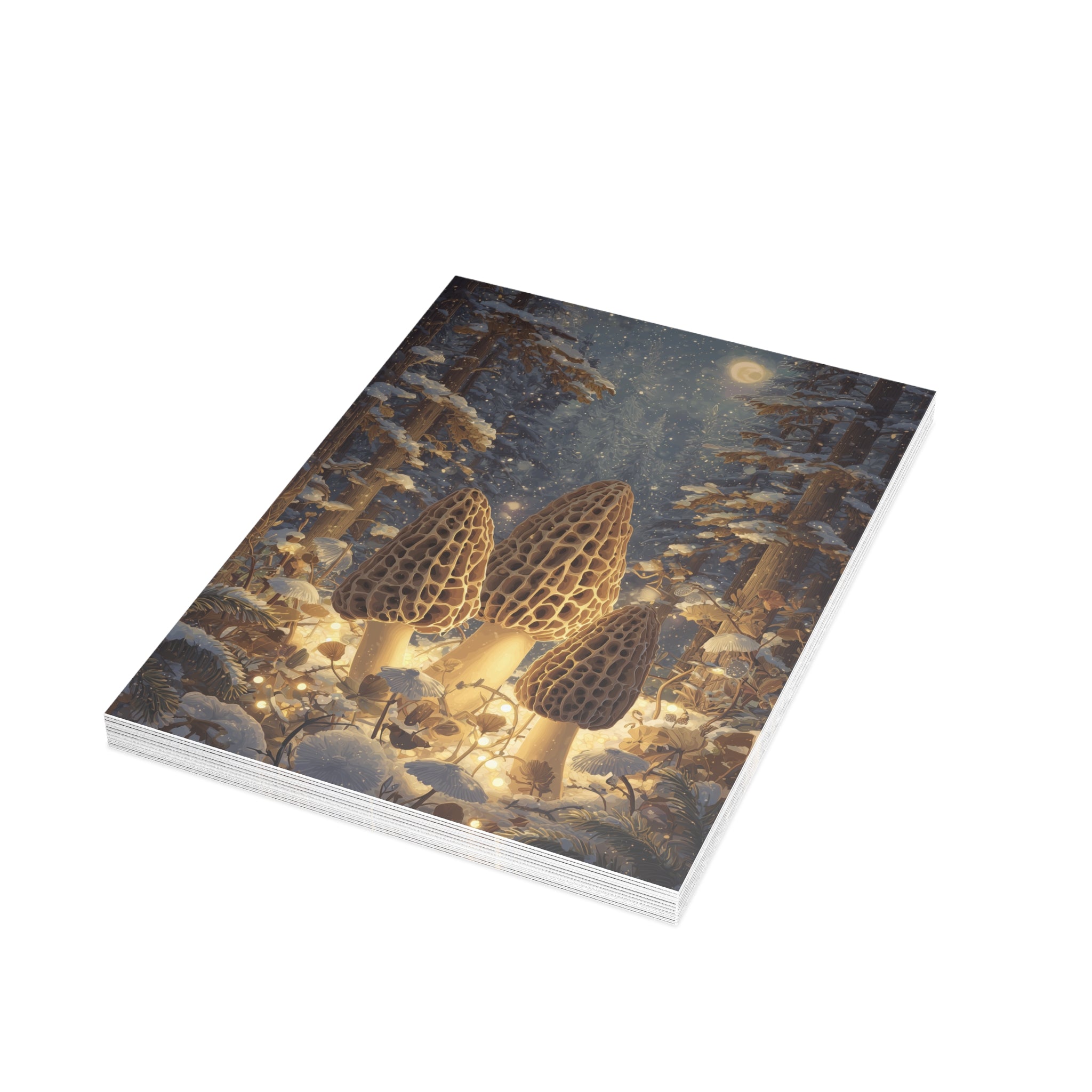 Mystical Morel Christmas Greeting Card | Native Morels™