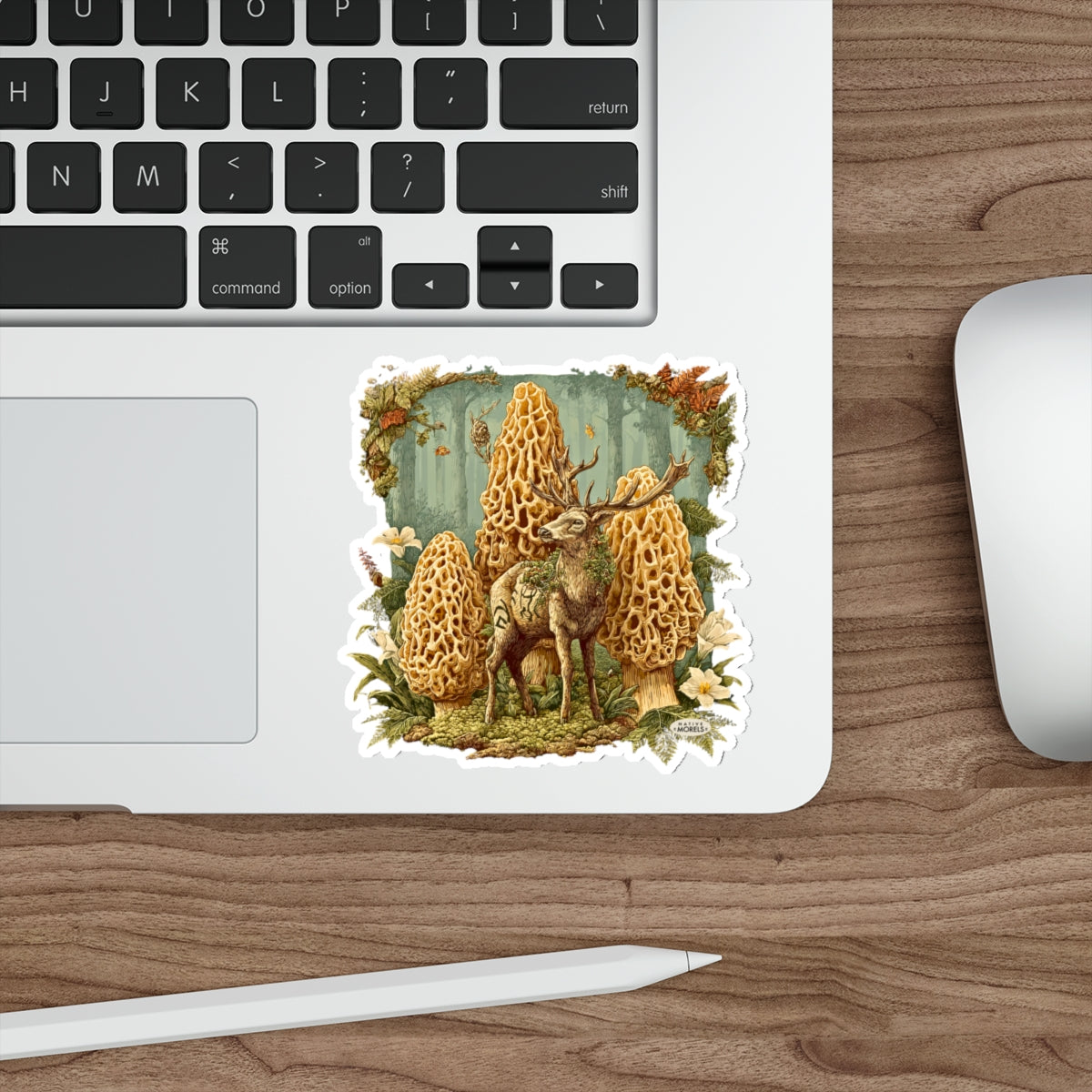 Stag & Morels Mystical Forest Die-Cut Decal