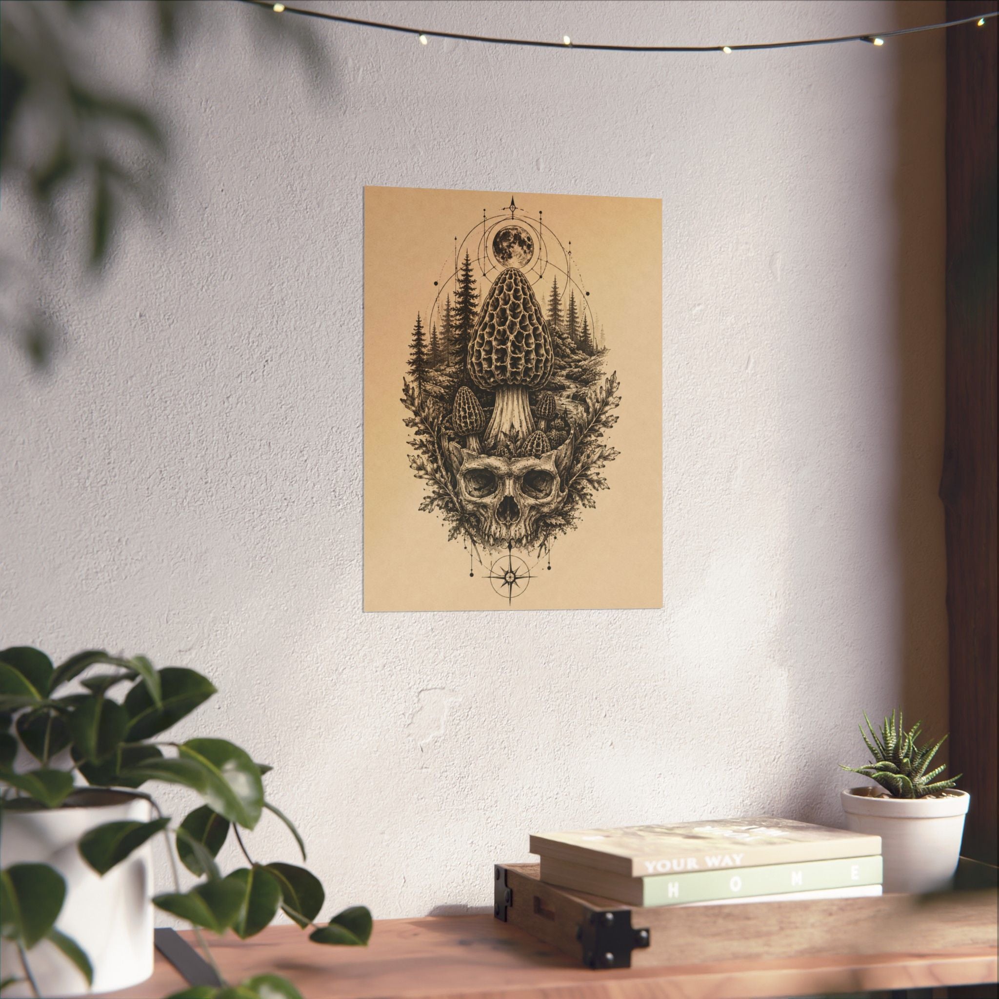 Moonlit Morel Relic” Forest Morel Art Print | Native Morels™