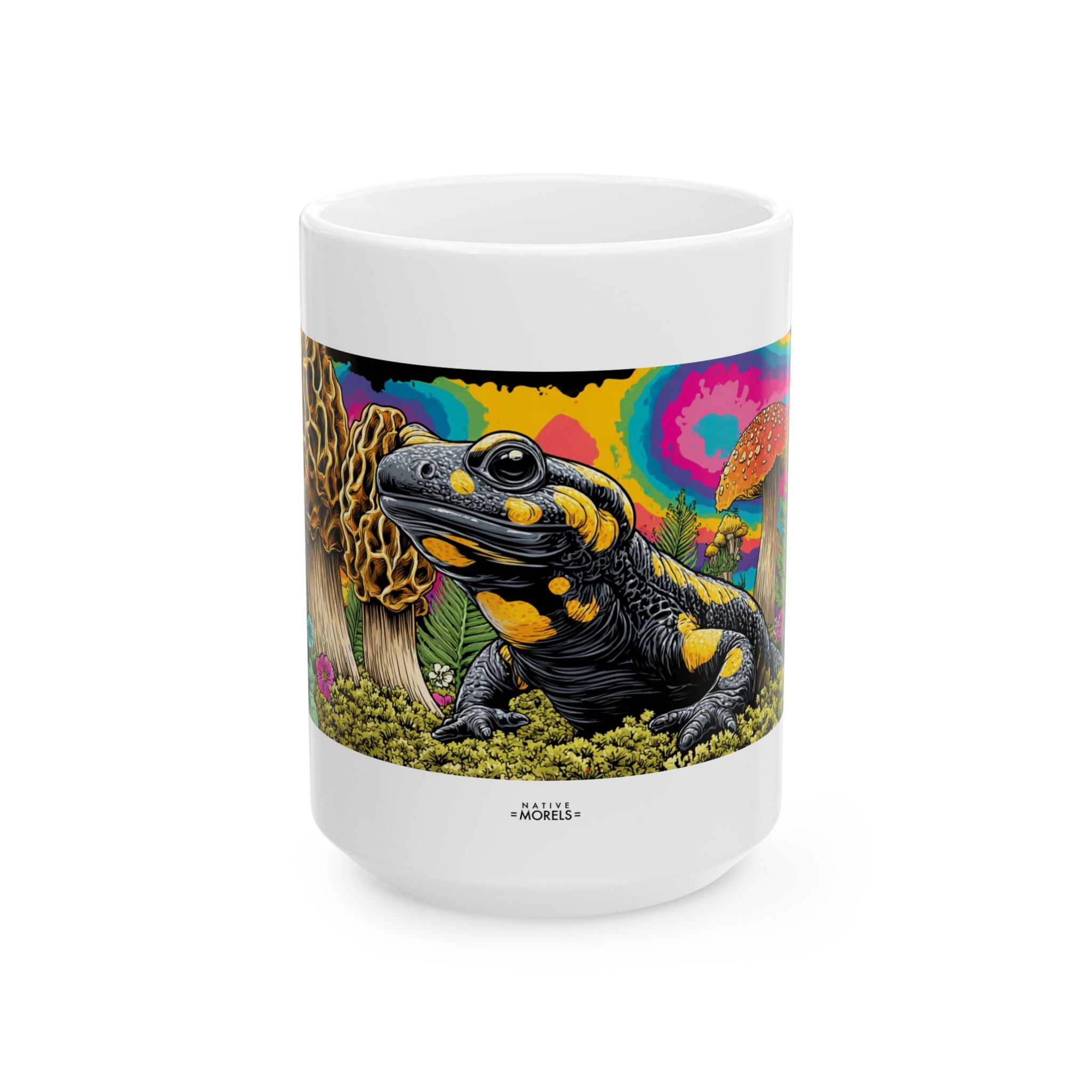 Tiger Salamander & Morels Groovy Forest Mug