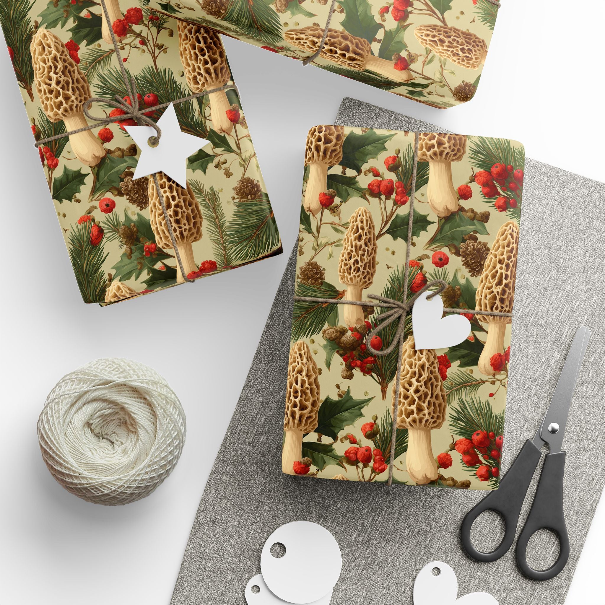 Holiday Morel Mushroom Wrapping Paper | Native Morels™
