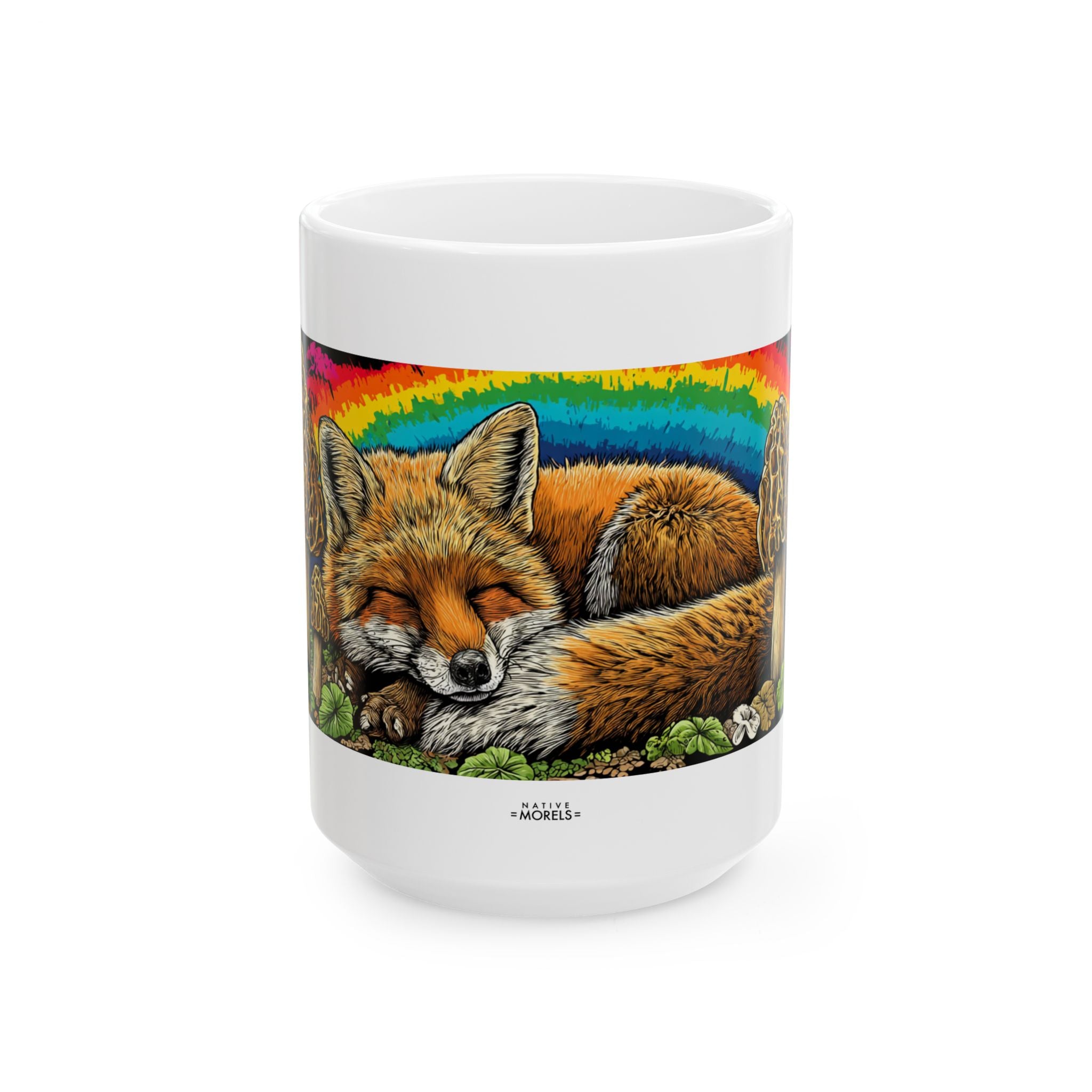Red Fox & Morels Groovy Forest Mug