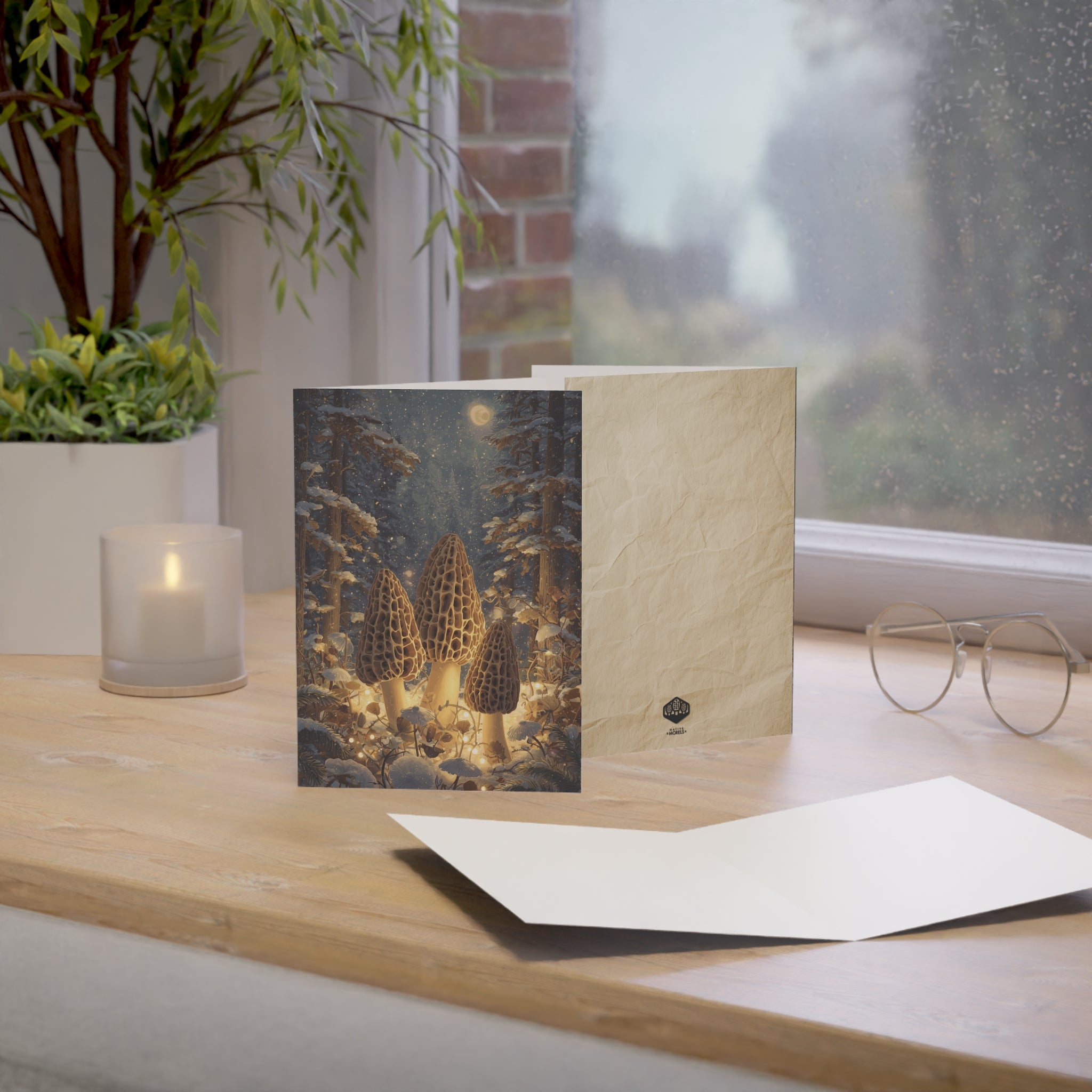 Mystical Morel Christmas Greeting Card | Native Morels™