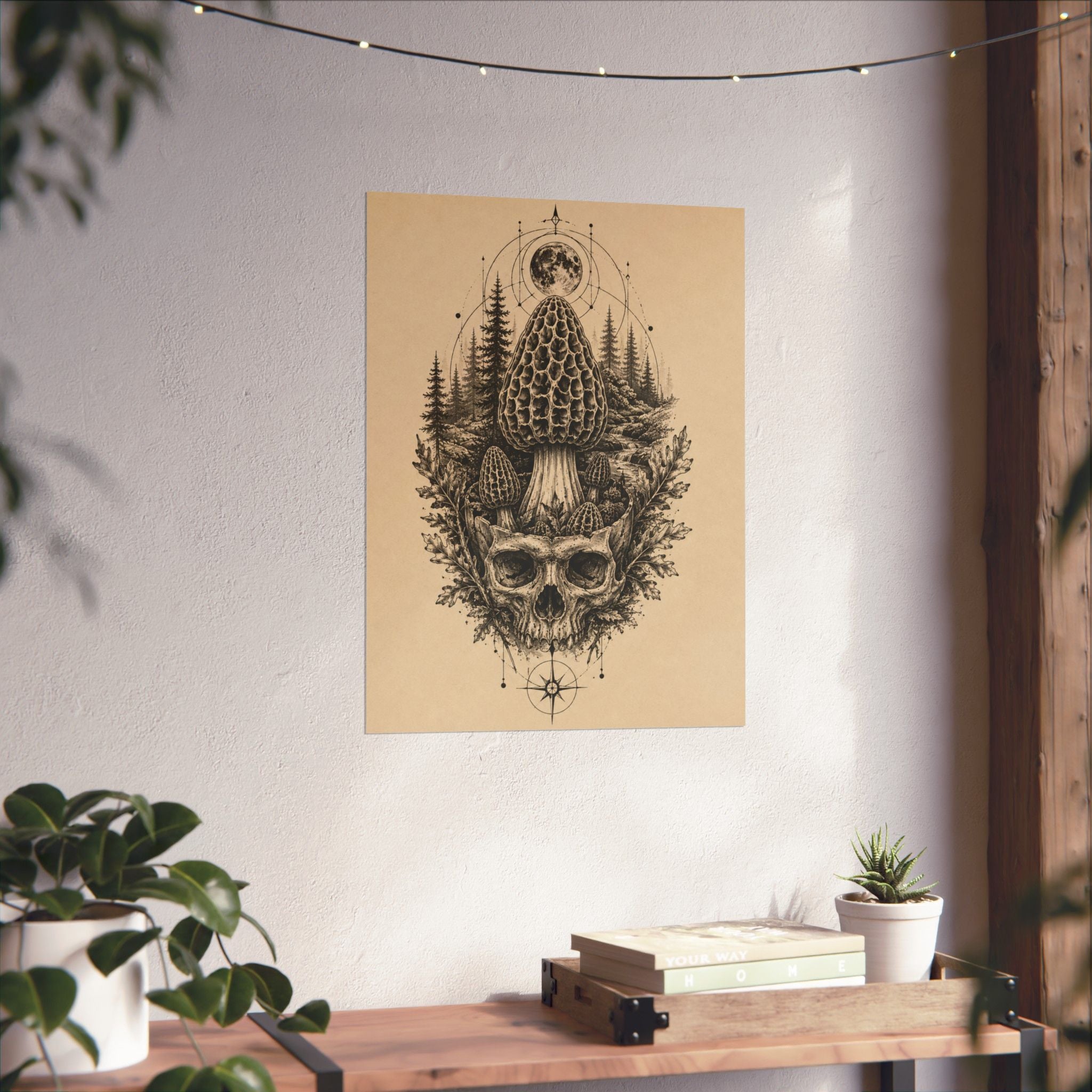 Moonlit Morel Relic” Forest Morel Art Print | Native Morels™