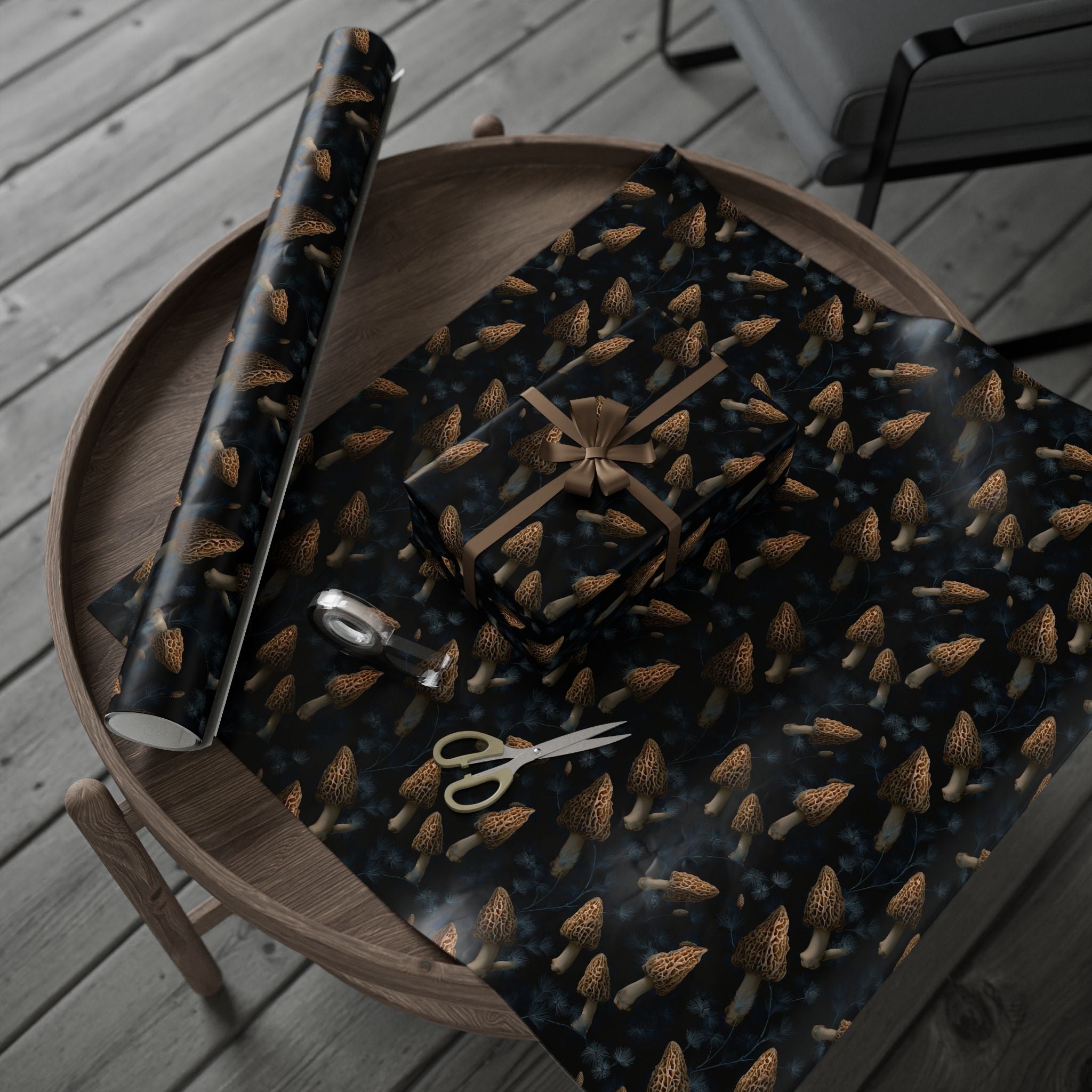 Midnight Forest Morel Wrapping Paper | Native Morels™