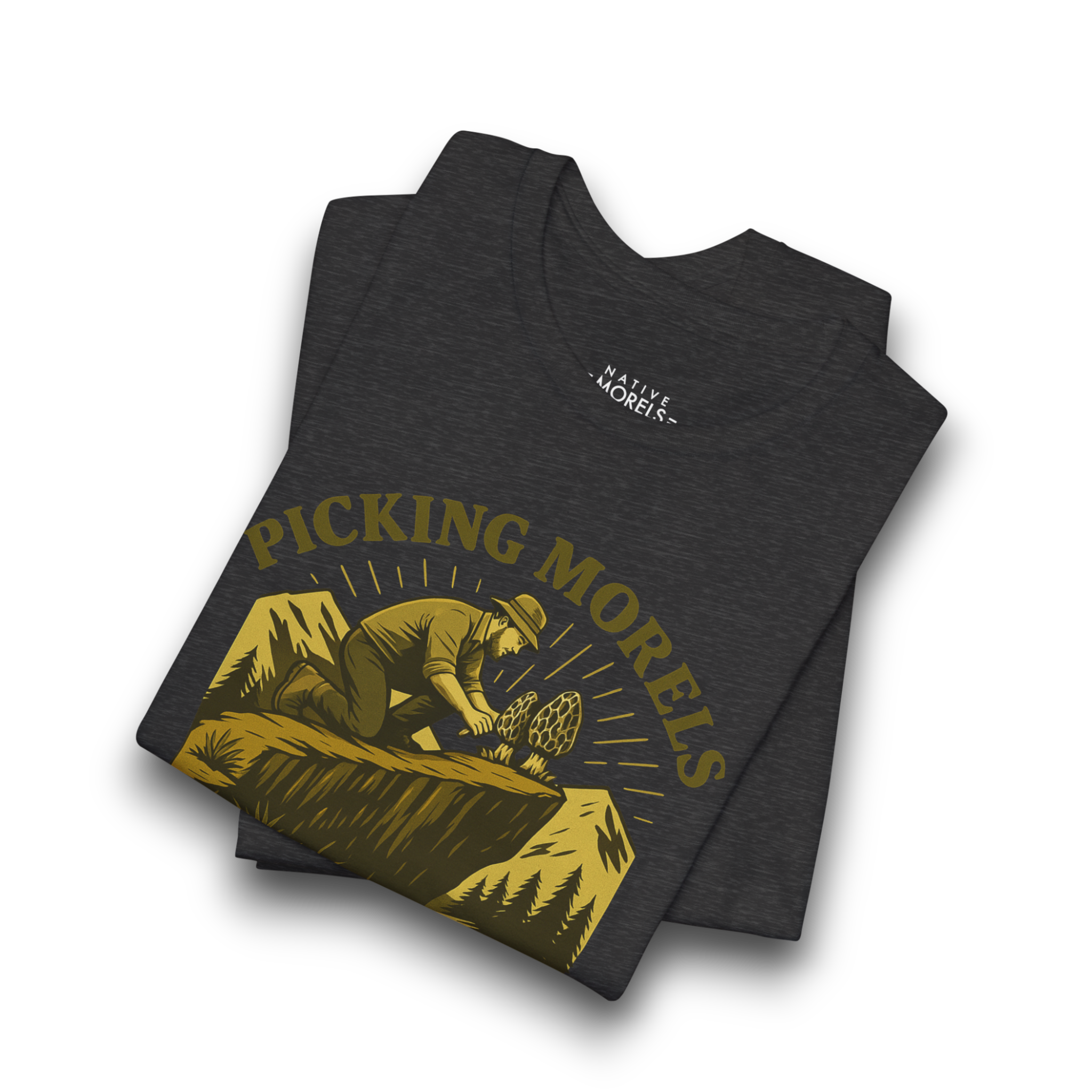 "Picking Morels High" Morel Mushroom T-Shirt | Native Morels™