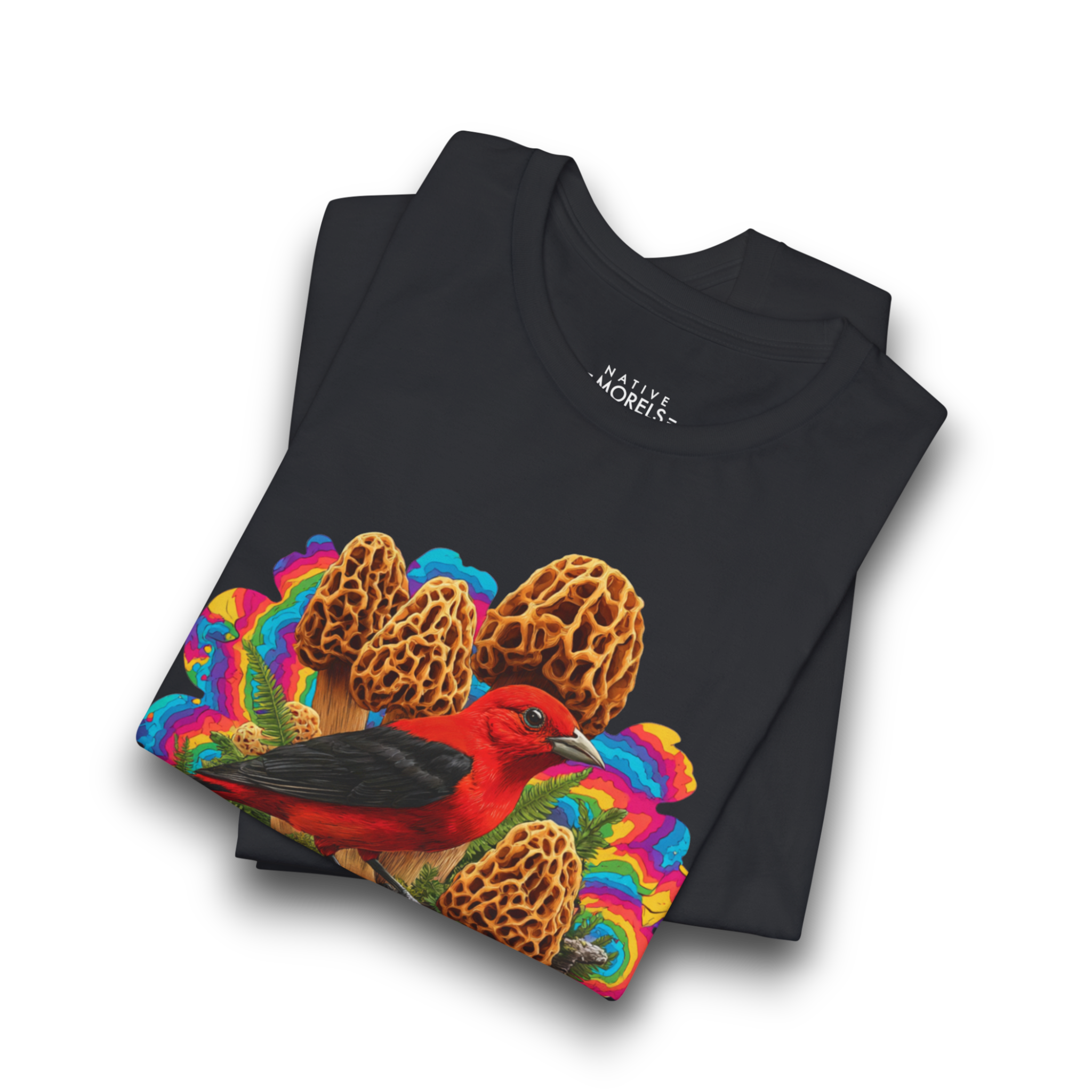 Scarlet Tanager Groovy Forest Tee | Native Morels™