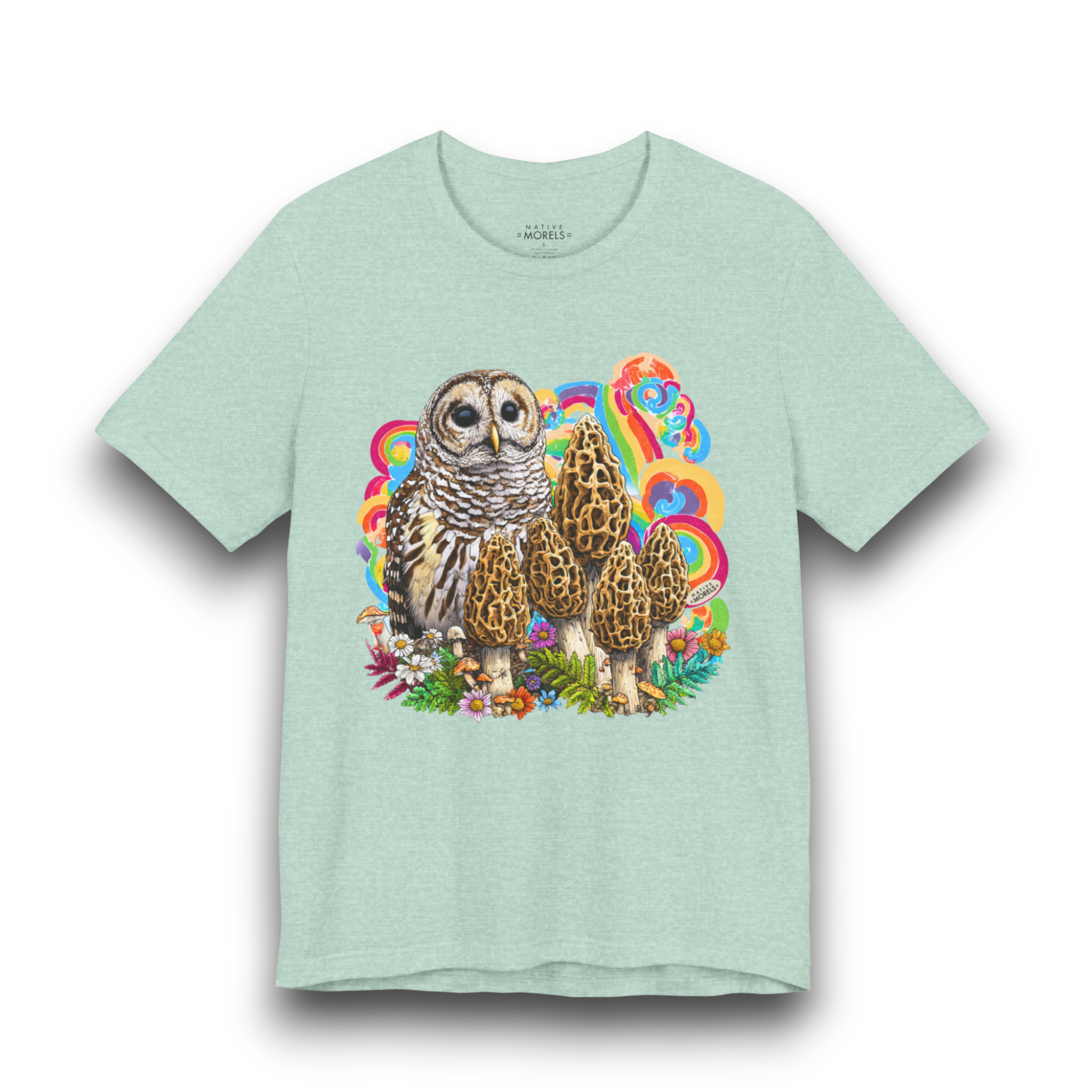 Barred Owl Groovy Forest Tee | Native Morels™