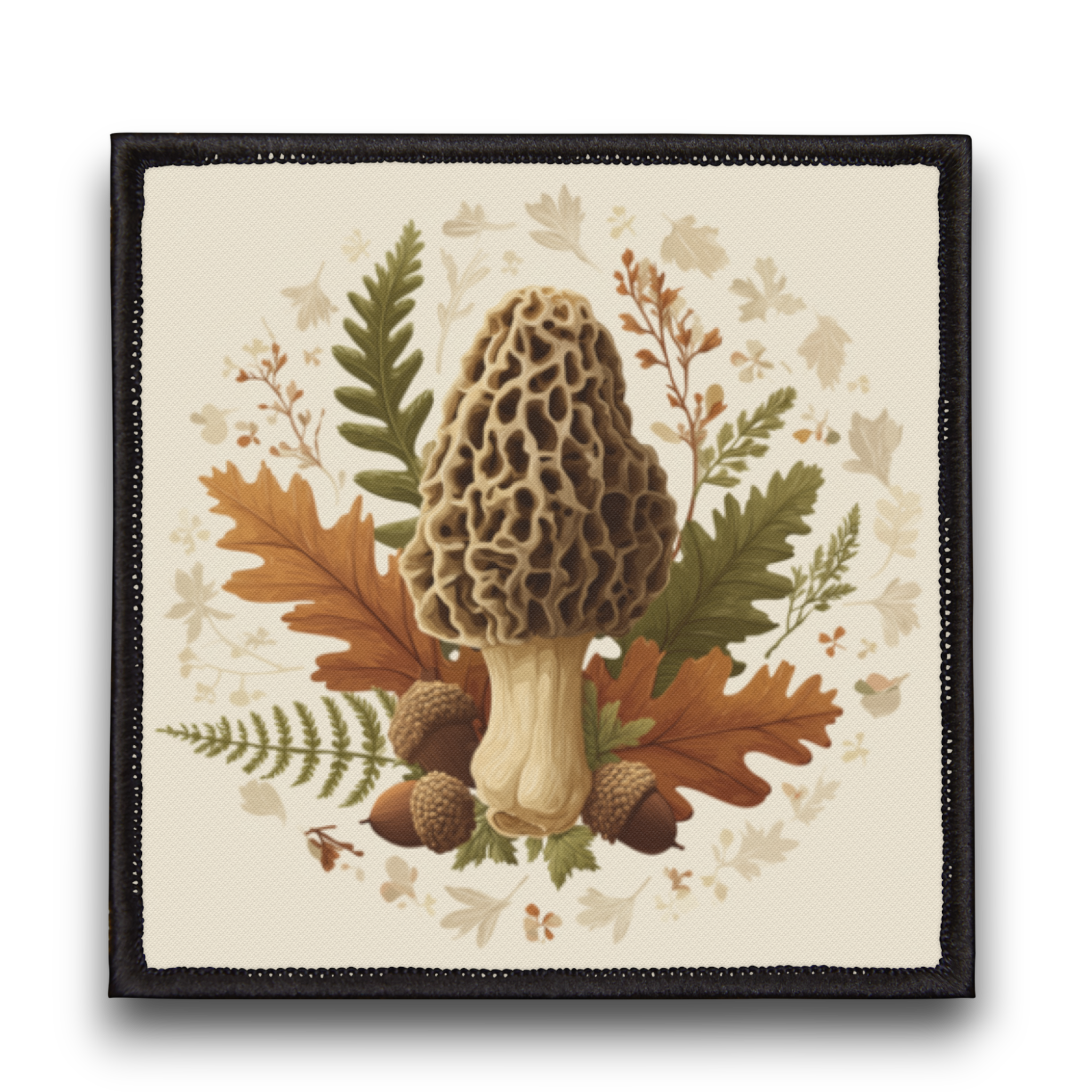 Botanical Oak Leaf & Acorn Wreath" Morel Mushroom Patch | Native Morels™