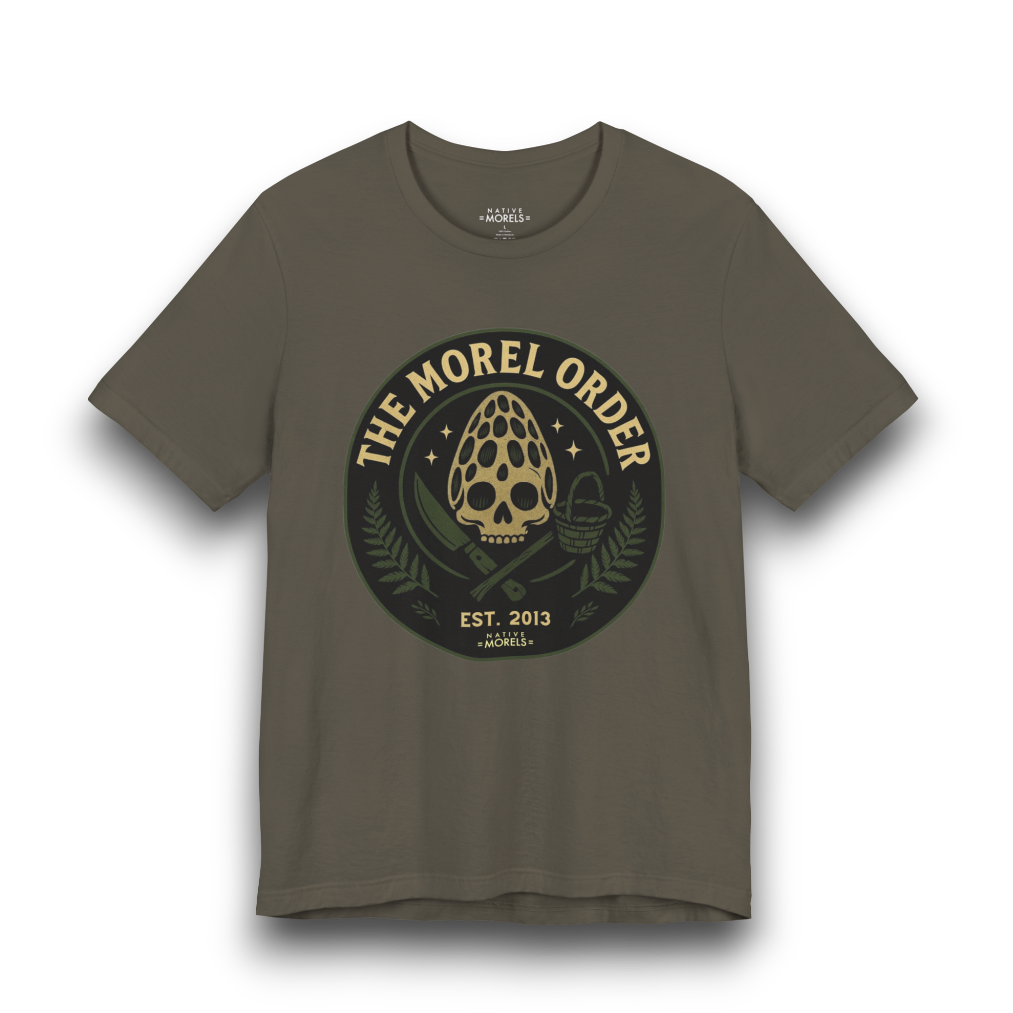 “The Morel Order” Foraging Emblem T-Shirt | Native Morels™
